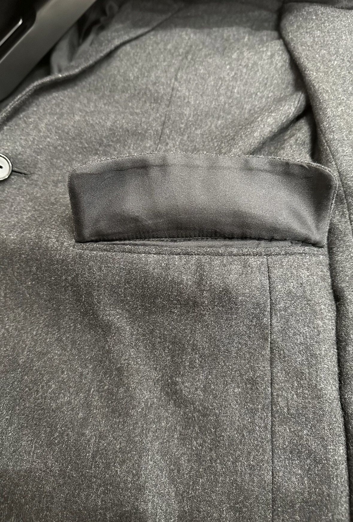 Saint Laurent Paris Saint Laurent SLP 2015FW Sword Collar Gray Wool Suit Jacket Size 46S - 4 Thumbnail