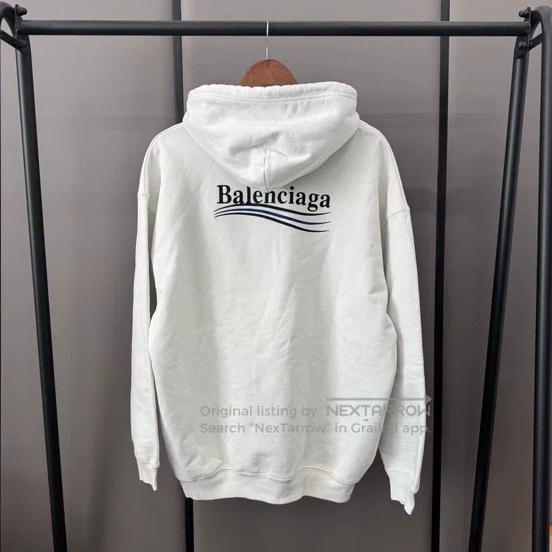 Balenciaga Balenciaga Logo Letter Embroidered Hooded Sweatshirt Size US S / EU 44-46 / 1 - 2 Thumbnail