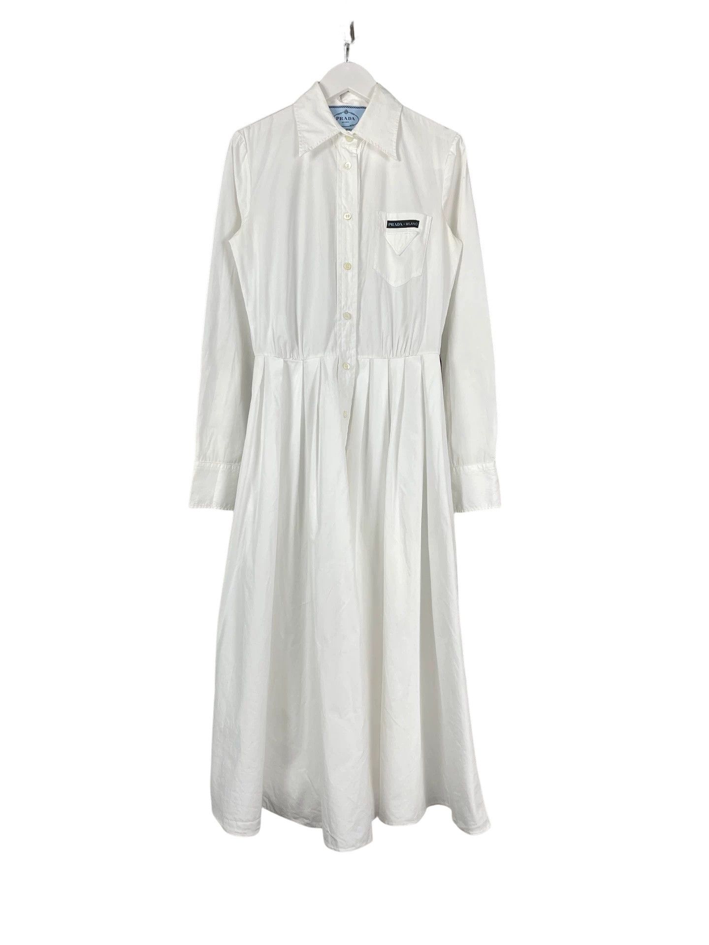 Prada Prada White Shirt Dress Size 36 Size XS / US 0-2 / IT 36-38 - 1 Thumbnail