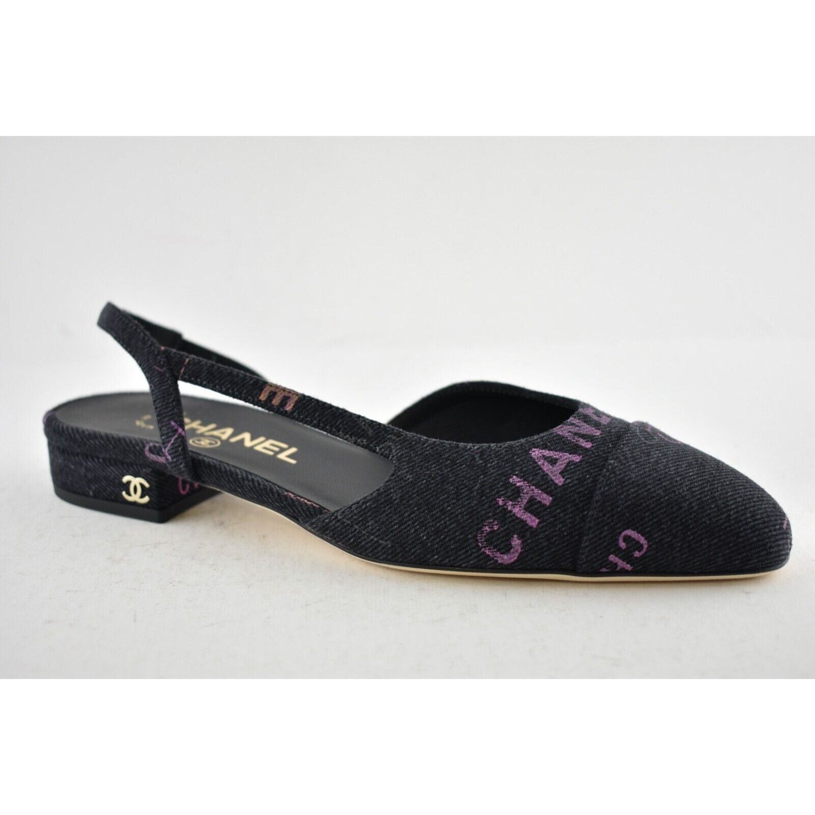 Chanel 22P Mademoiselle Coco Sling Denim Slingback Ballet Flat 37 Size US 7 / IT 37 - 4 Thumbnail