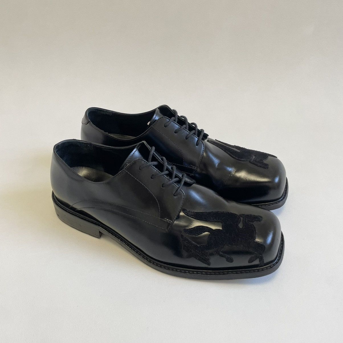 Stefan Cooke ‘Pegasus Patch’ Square Toe Leather Derby Shoes Size US 12 / EU 45 - 18 Thumbnail