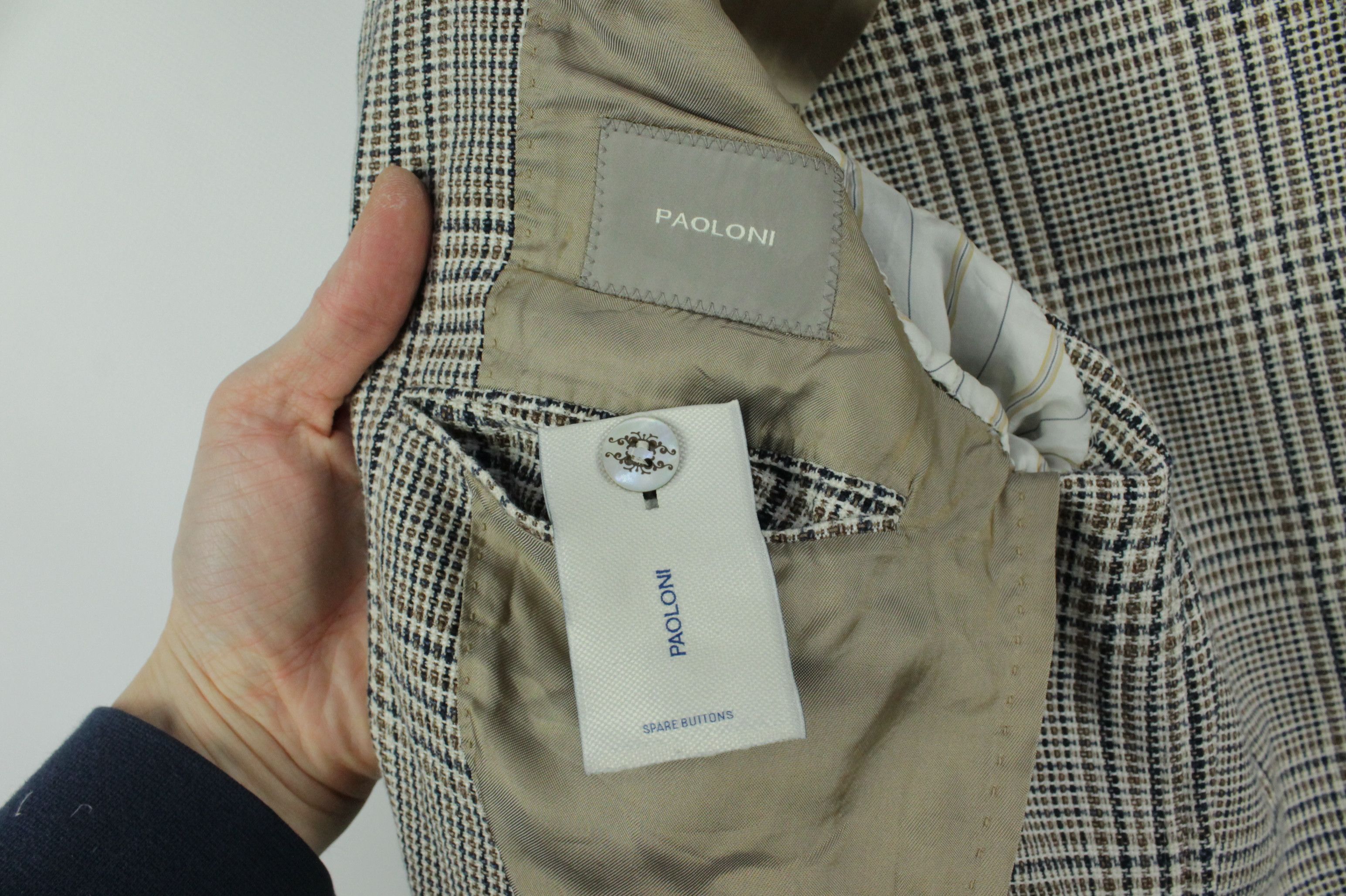 Paoloni Paoloni Knit Cotton Linen Sport Coat Blazer Jacket Men's Size US XS / EU 42 / 0 - 9 Thumbnail
