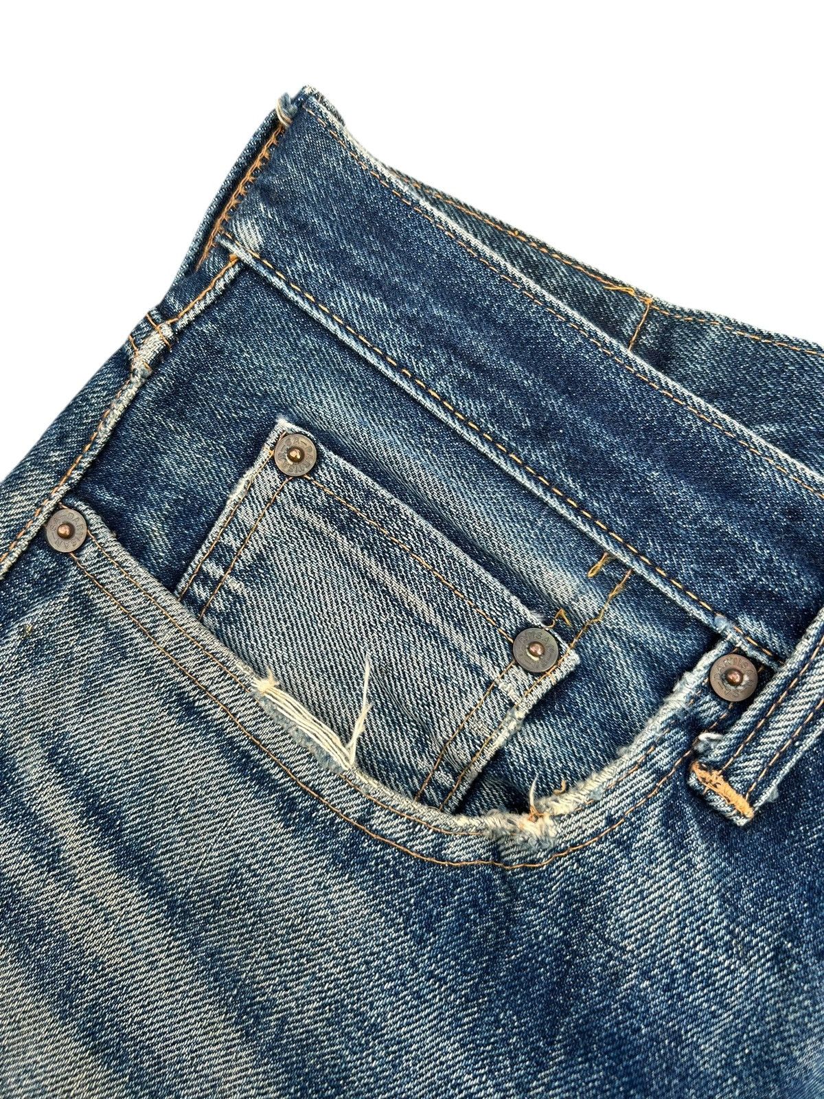 Kapital Thrashed Vintage Studio Dartisan Selvedge Denim Jeans Size US 31 - 8 Thumbnail