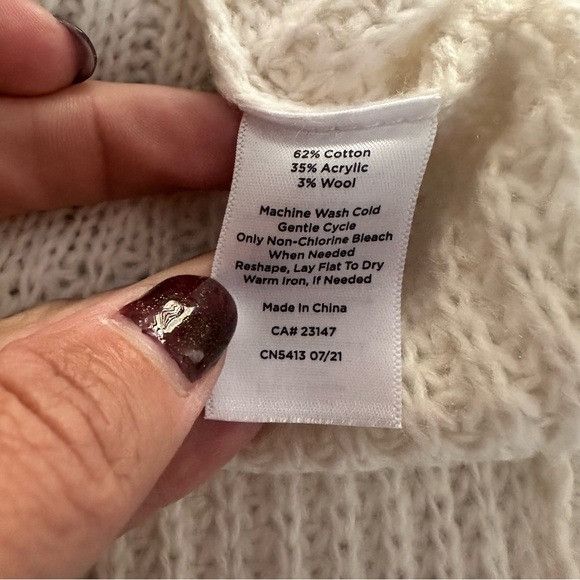 Talbots NWT Talbots Ivory Knit Poncho Pullover Size S / US 4 / IT 40 - 6 Thumbnail