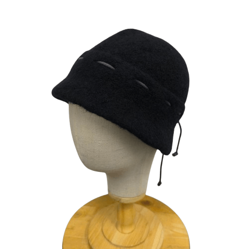 Japanese Brand 🌊 Vintage black wool daisy hat Size ONE SIZE - 1 Thumbnail