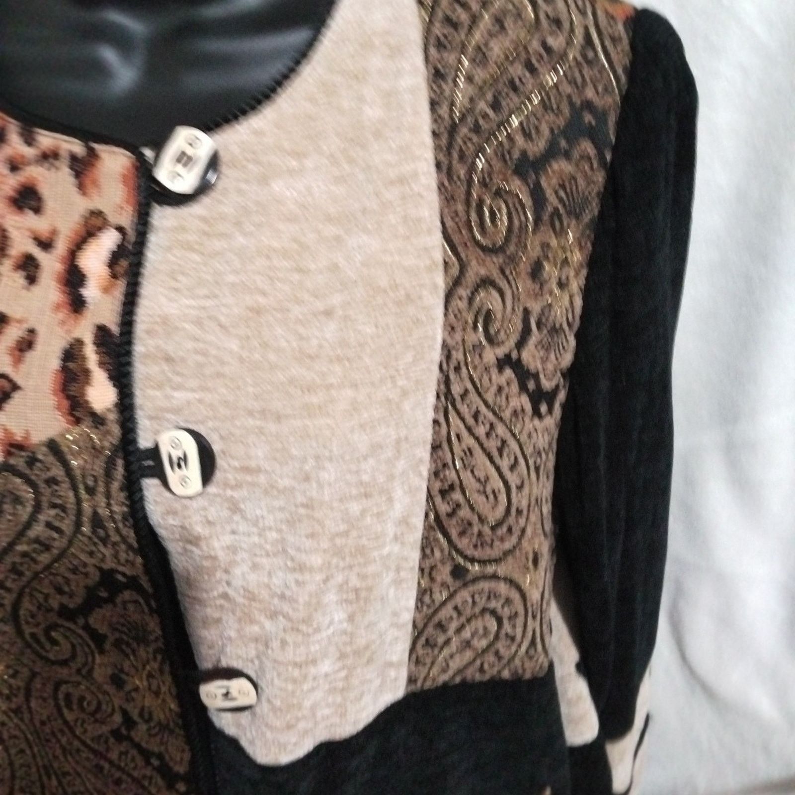 Other Indigo Moon Animal Print Tapestry Blazer Jacket Women Sz M Size M / US 6-8 / IT 42-44 - 6 Thumbnail