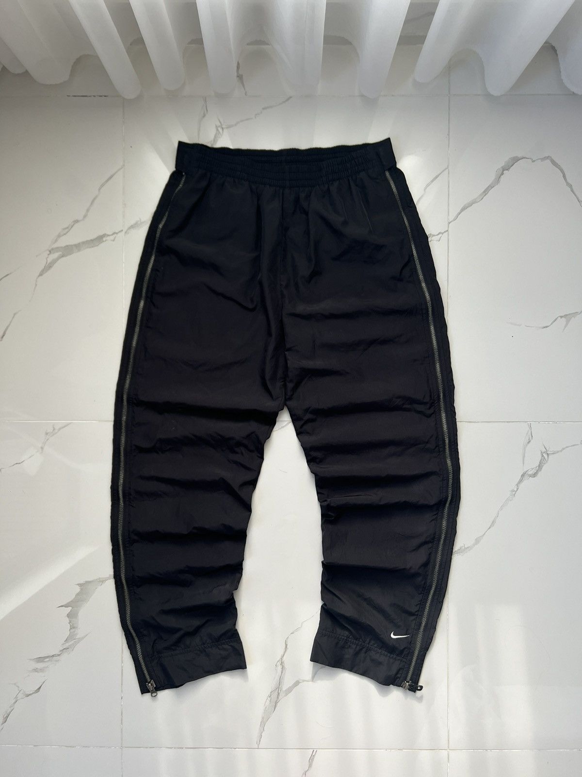 Nike × Vintage 90's NIKE ANDRE AGASSI FULL ZIP RETRO Y2K BAGGY TRACK PANTS Size US 34 / EU 50 - 1 Thumbnail