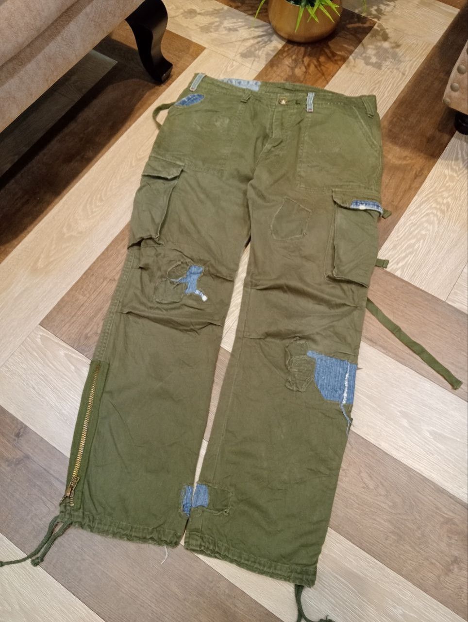 Japanese Brand JAPANESE MANGROVE MILITARY PARACHUTE CARGO PANTS Size US 34 / EU 50 - 2 Thumbnail