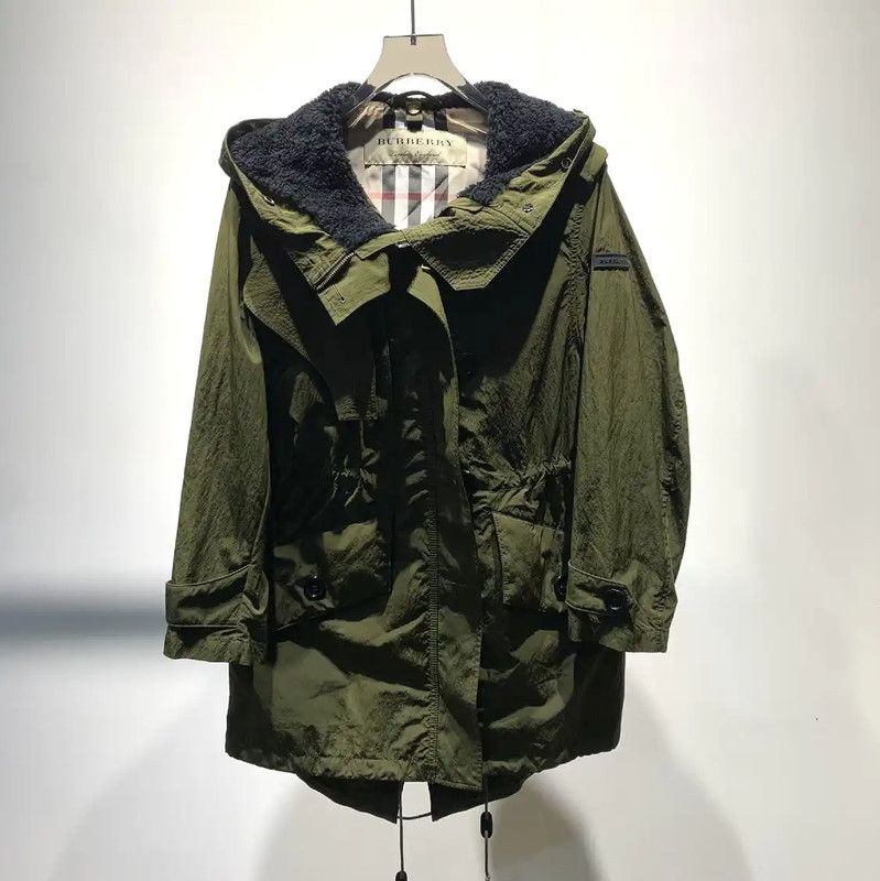 Burberry Burberry Military Green Cotton Trench Coat Size XS / US 0-2 / IT 36-38 - 1 Thumbnail