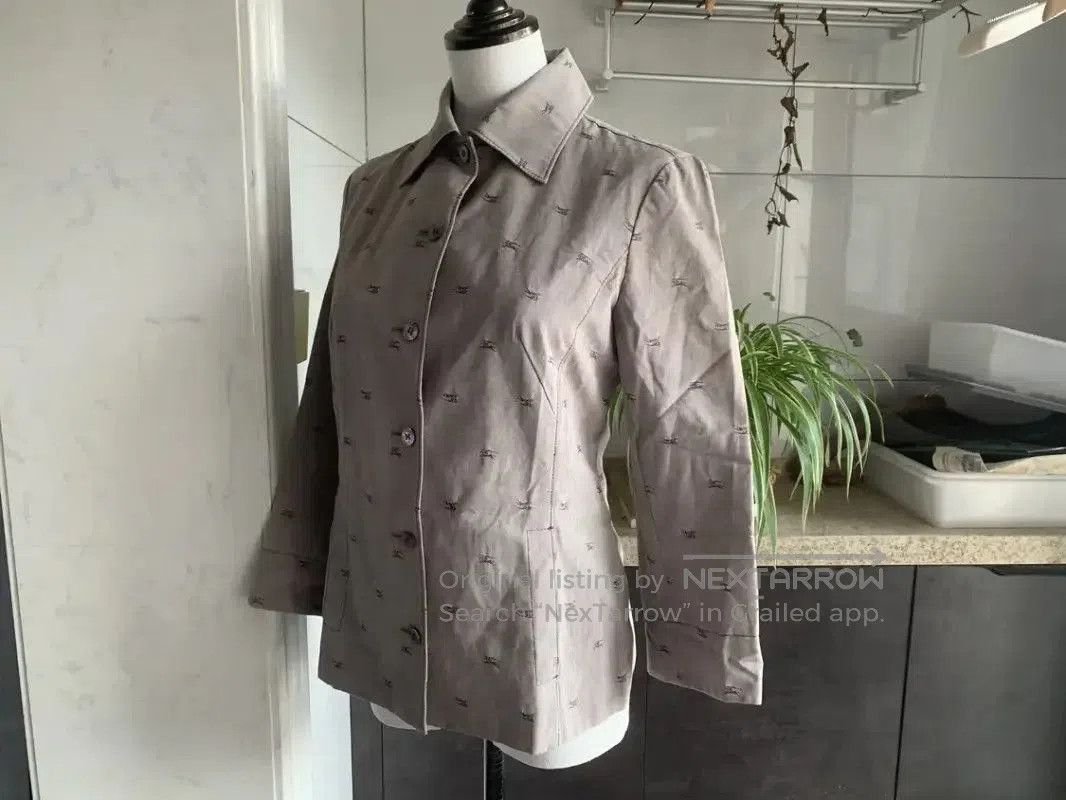 Burberry Burberry Gray Cotton Women's Jacket. Size M / US 6-8 / IT 42-44 - 5 Thumbnail