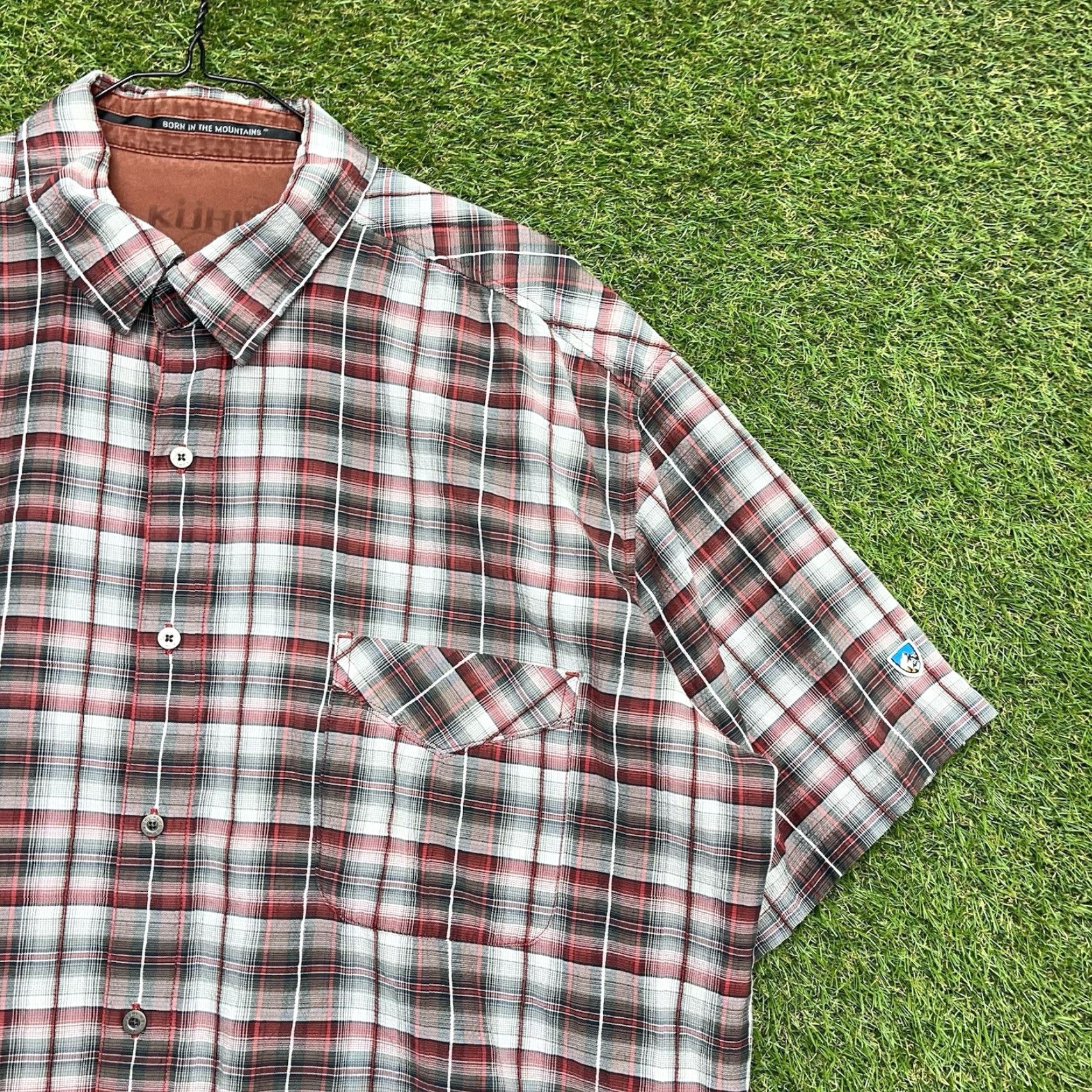 Vintage Kuhl Response Button-Up Shirt Mens XL Short Sleeve Quick Dry Plaid 7452 Size US XL / EU 56 / 4 - 2 Thumbnail