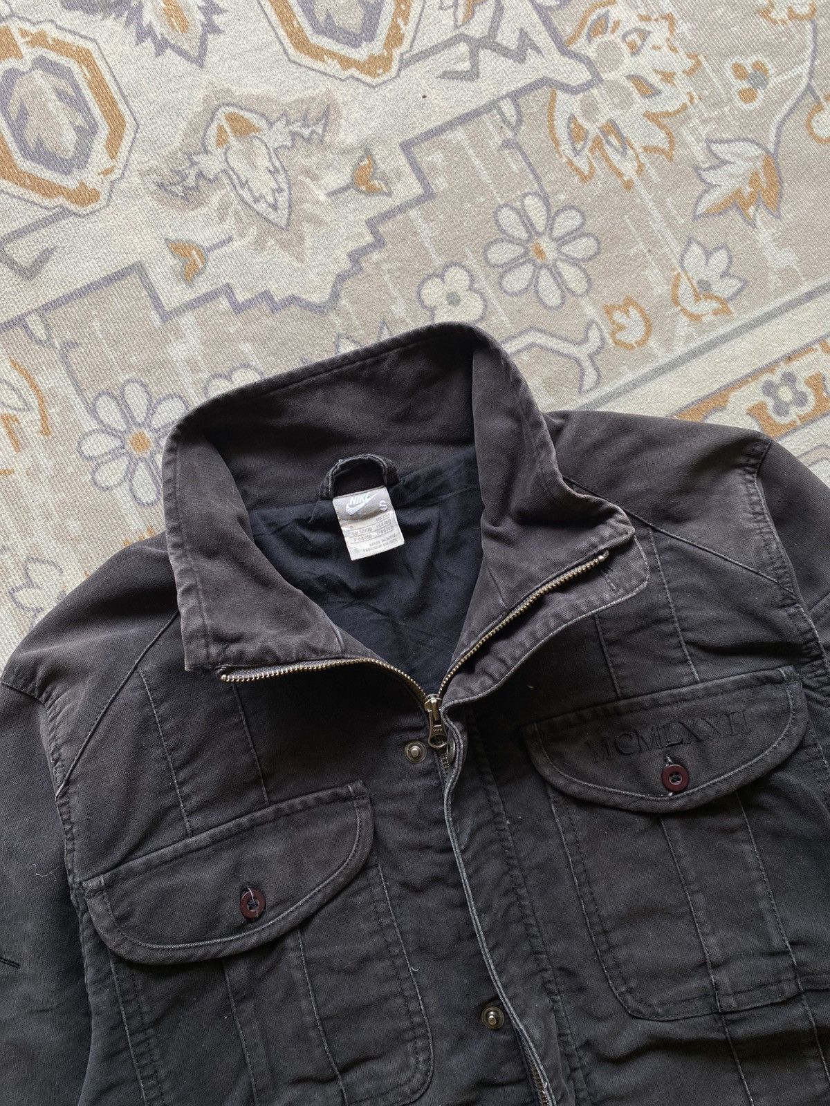 Nike Nike 90's faded black washing Canvas jacket Size US L / EU 52-54 / 3 - 4 Thumbnail