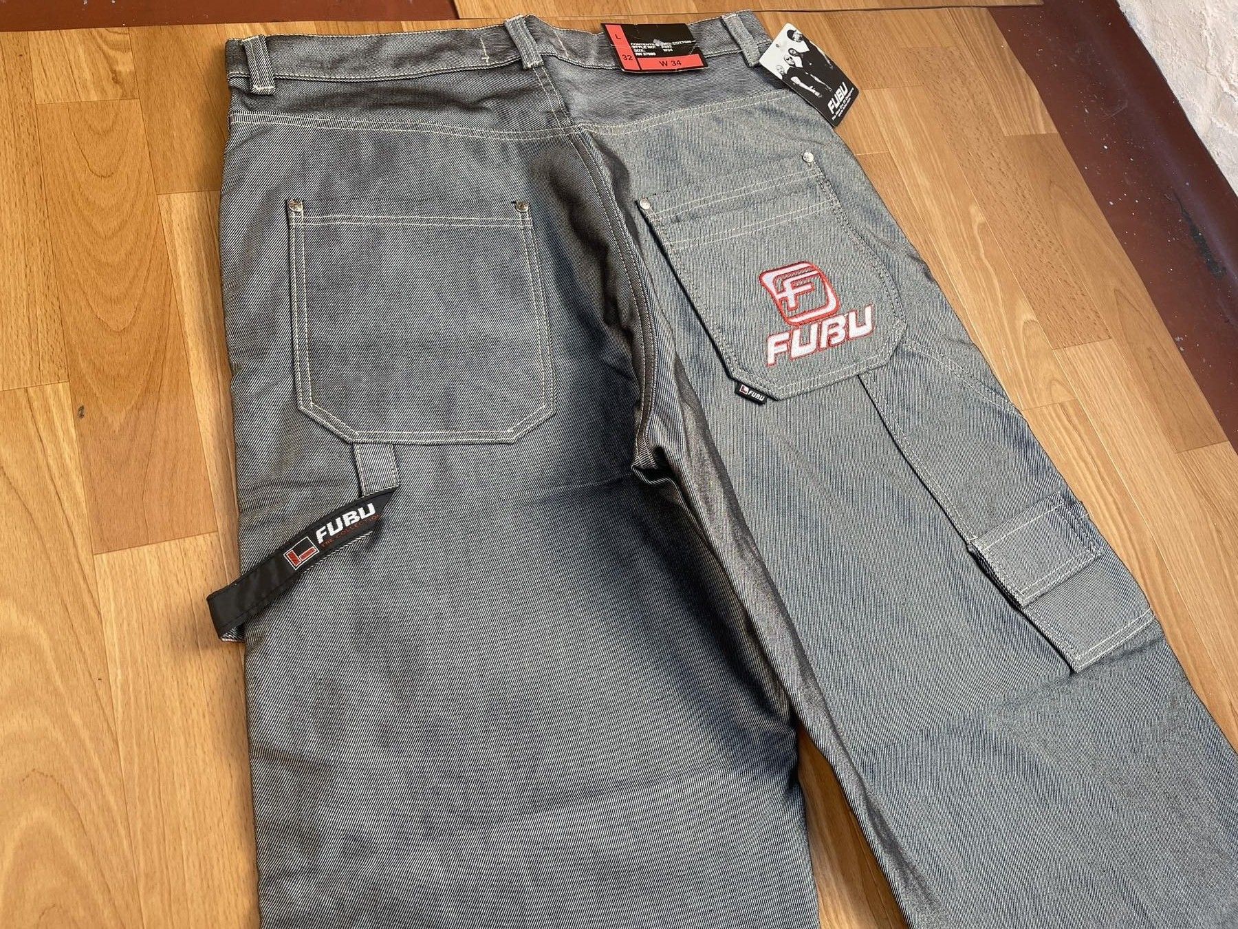 Fubu FUBU jeans shiny vintage baggy jeans silver metallic size 34 Size US 34 / EU 50 - 3 Thumbnail