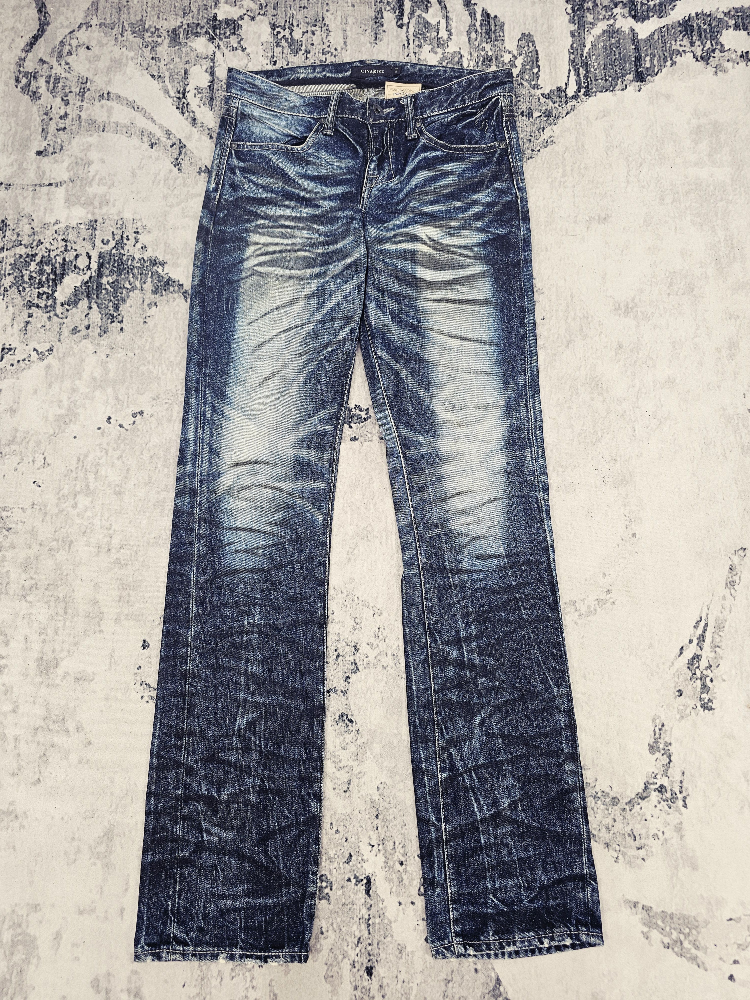 CIVARIZE CIVARIZE Whisker Wash Zip-Flare Denim 00s | Grailed