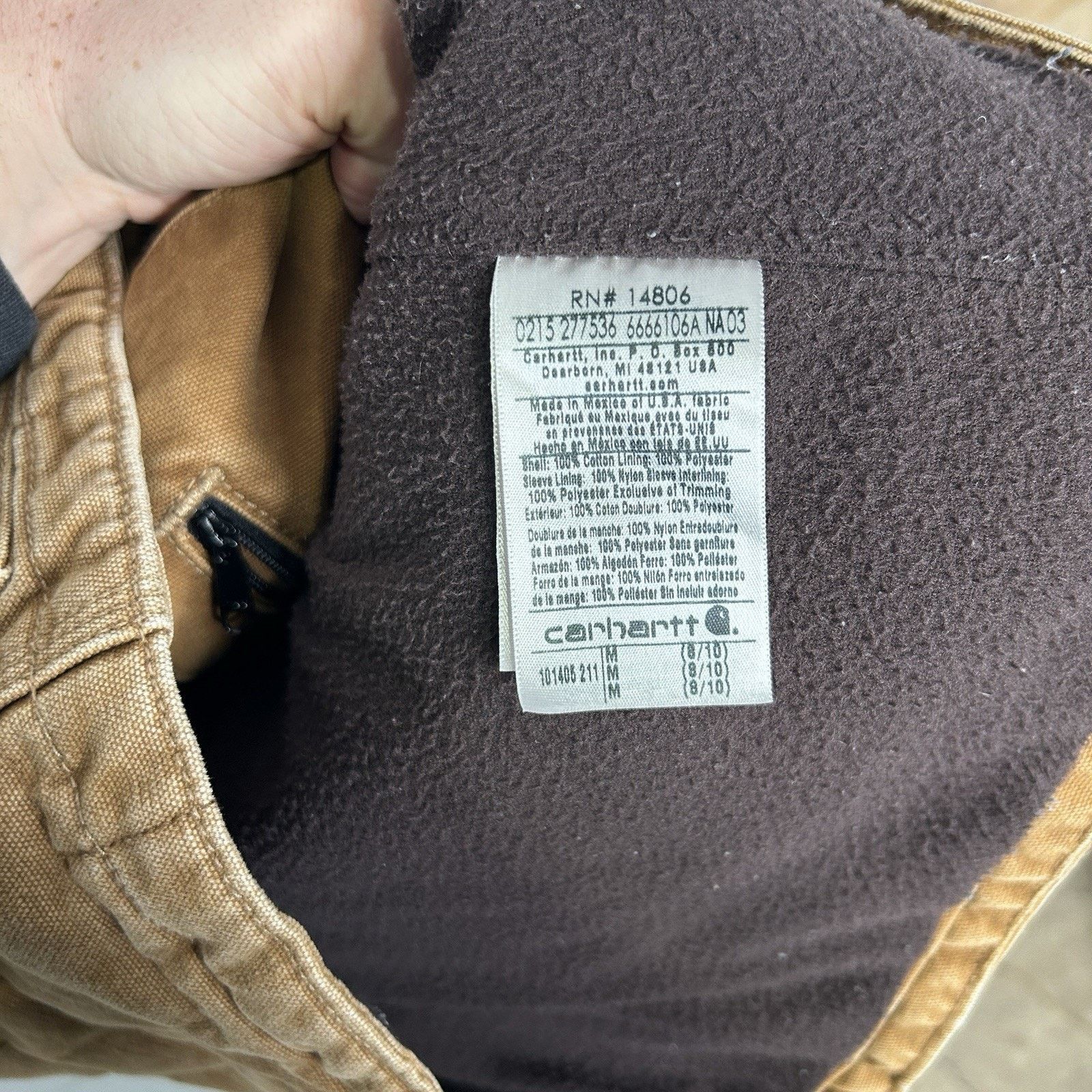 Carhartt Carhartt Sandstone Sherpa-Lined Newhope “Brown” 101405 Size M / US 6-8 / IT 42-44 - 12 Thumbnail