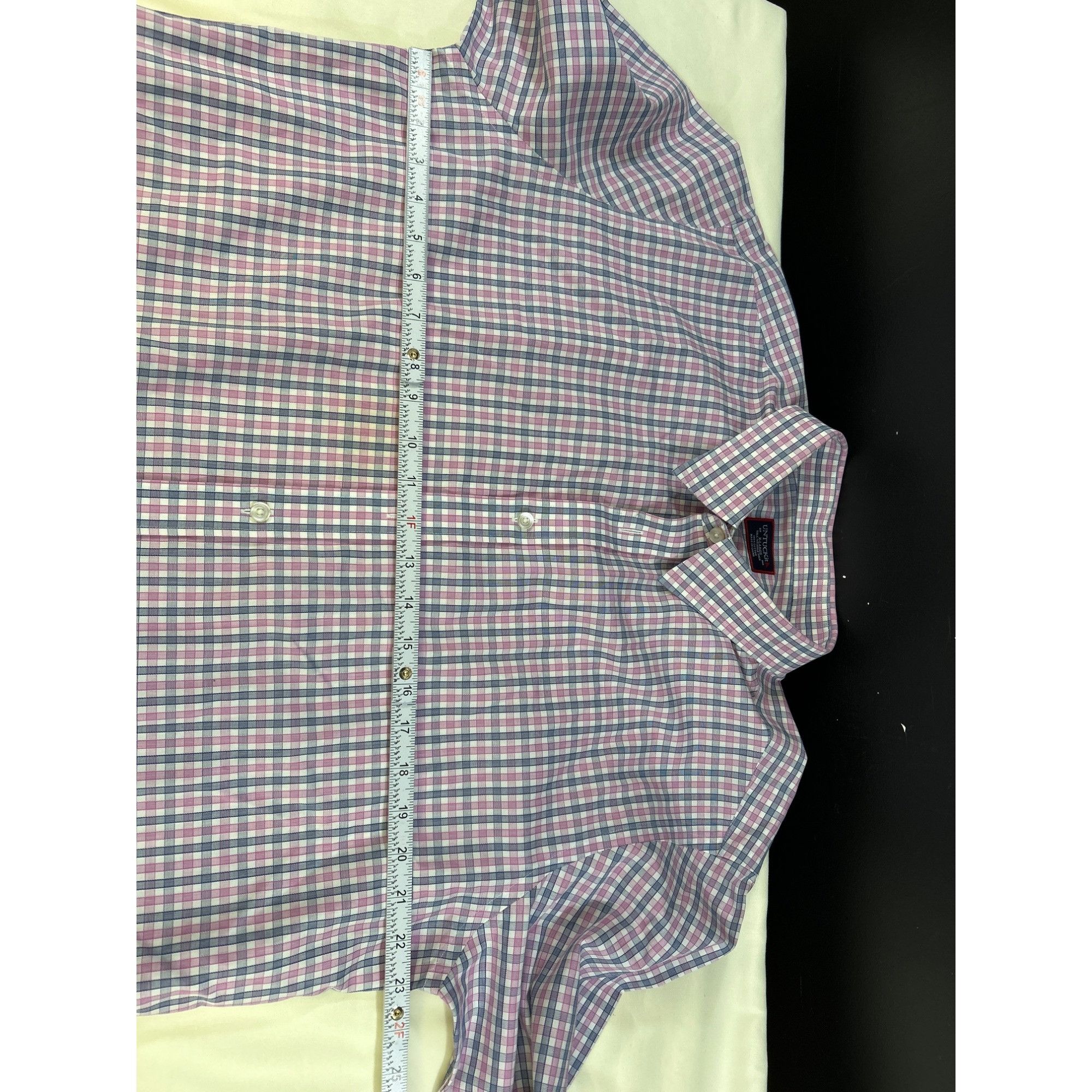 UNTUCKit UNtuckit Mens XL Pink & Blue Checkered Long Sleeve Shirt SKU Size US XL / EU 56 / 4 - 4 Thumbnail