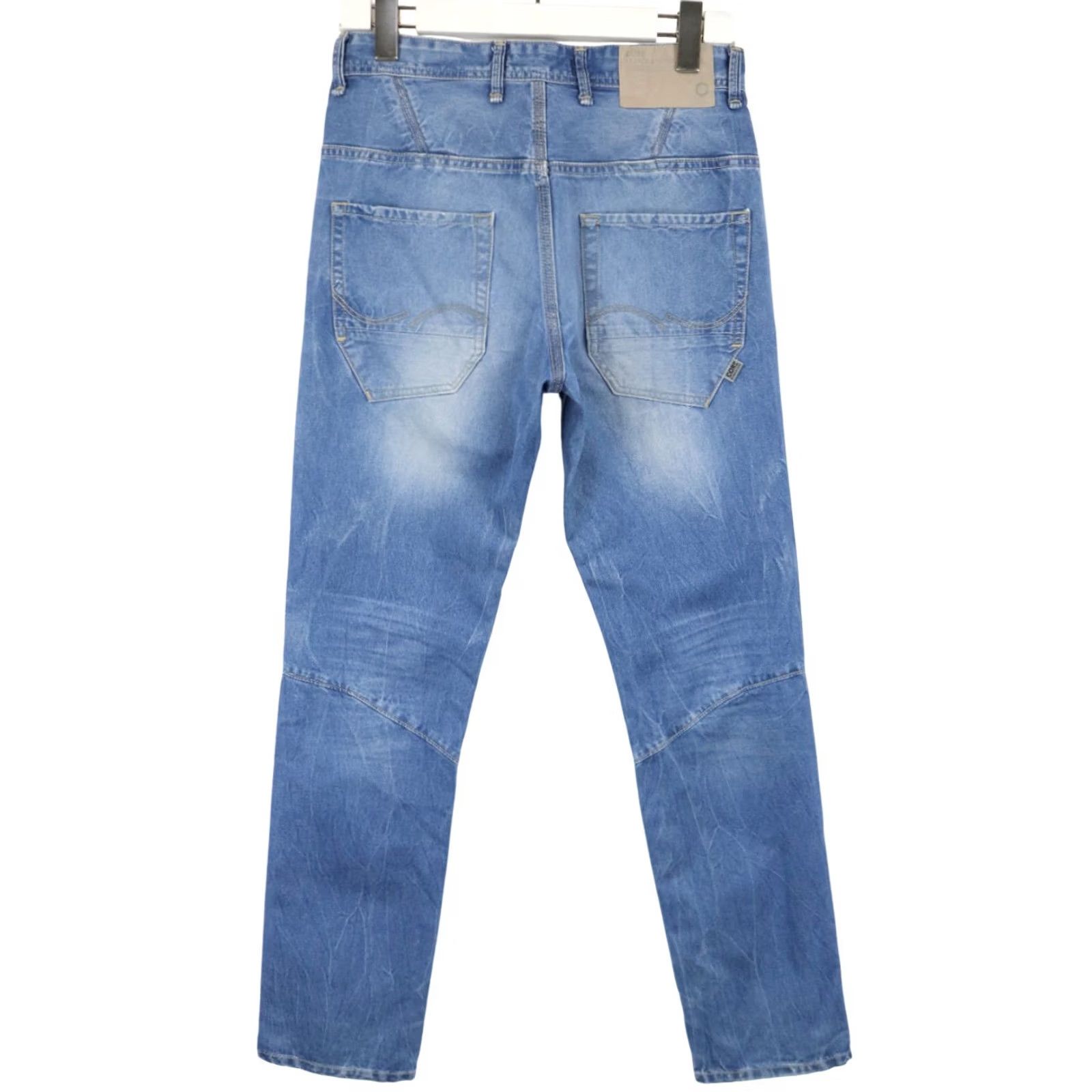 Jack & Jones JACK & JONES Stan Anti Fit Jeans Men's W29/L32 Blue Whiskers Faded Button Fly Size US 29 - 2 Thumbnail