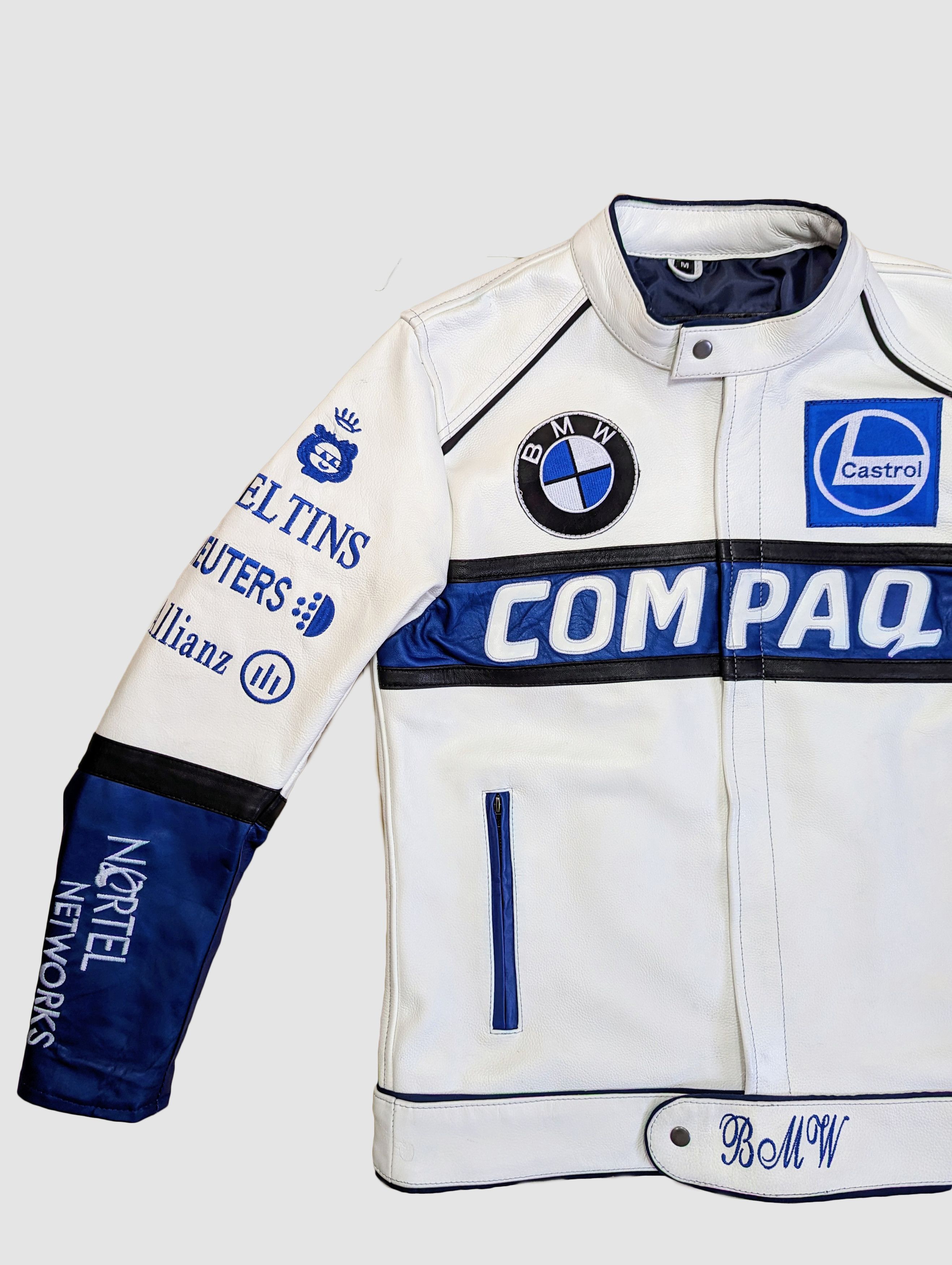 BMW 💥 BMW 💥 COMPAQ Racing Leather Jacket Streetwear Size US XL / EU 56 / 4 - 3 Thumbnail