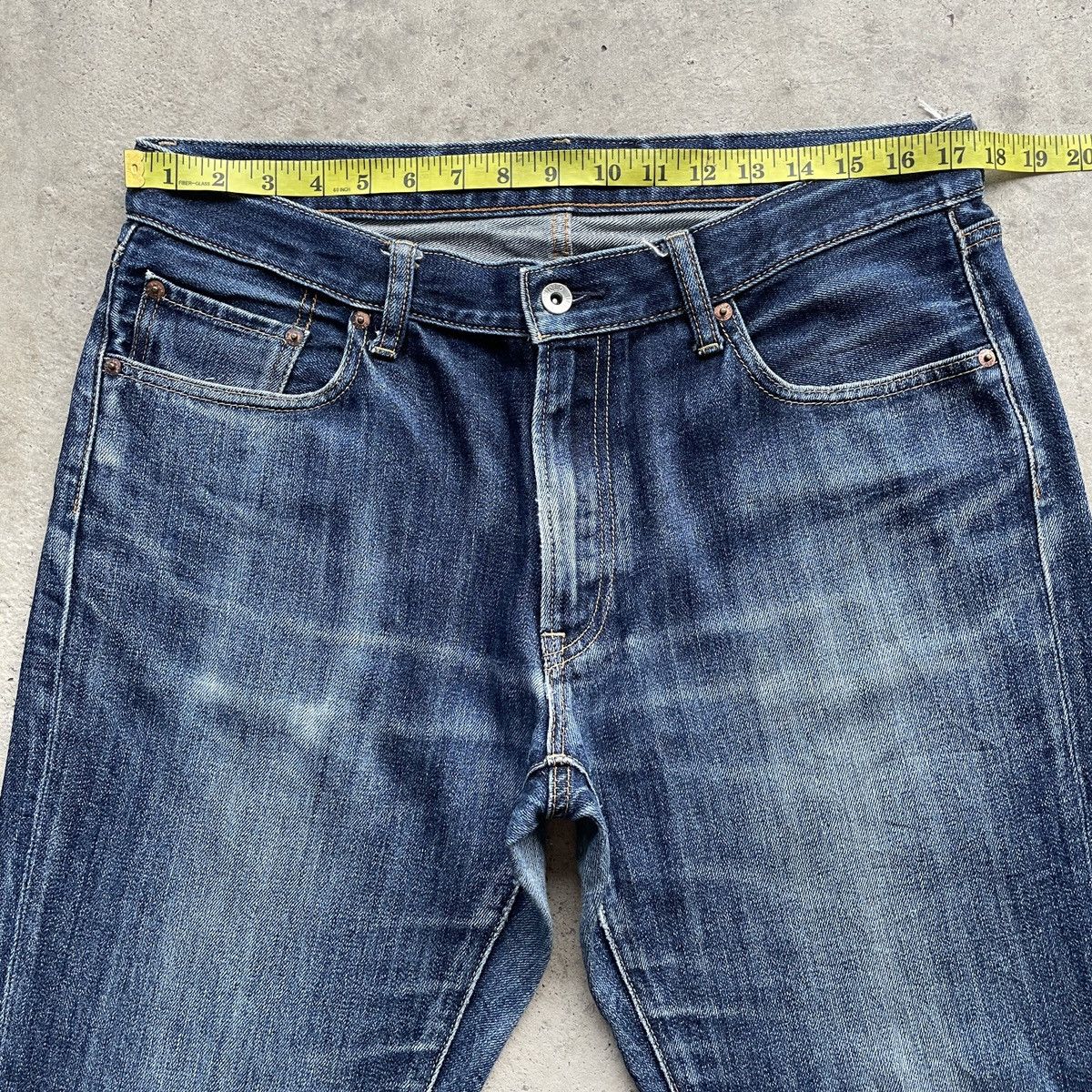 Japanese Brand W35💥 Vintage Japanese Distressed Faded Denim Jeans Pants Size US 35 - 5 Thumbnail