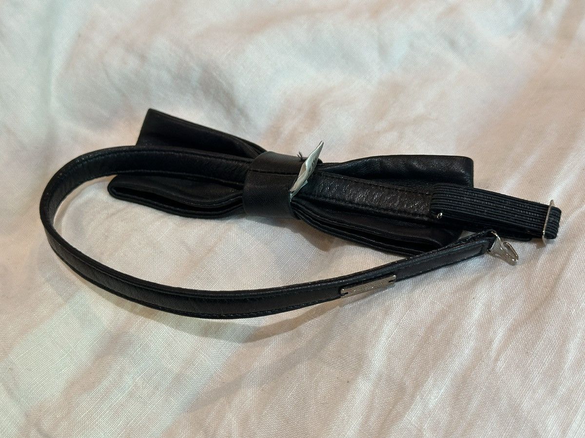 Saint Laurent Paris Saint Laurent Paris Black Calfskin Adjustable Leather Bowtie Size ONE SIZE - 2 Thumbnail