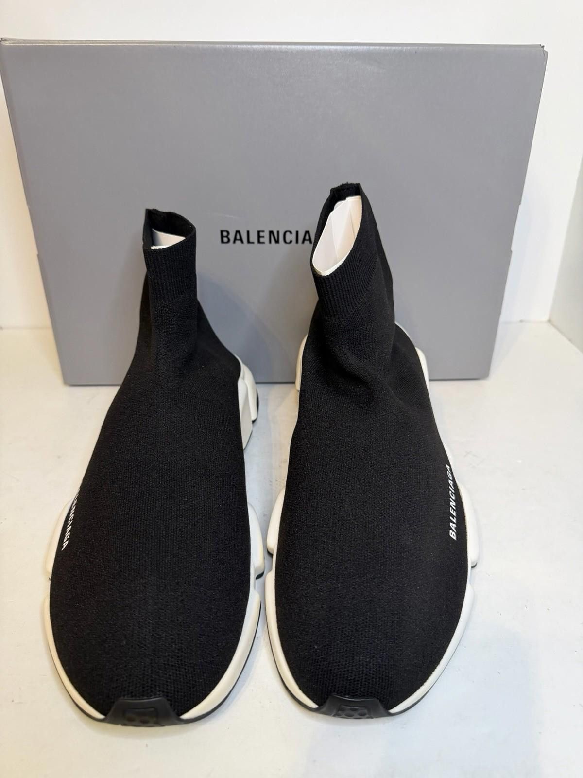 Balenciaga Balenciaga Speed Trainer LT Sneakers Black/White SZ 47 New Size US 14 / EU 47 - 2 Thumbnail