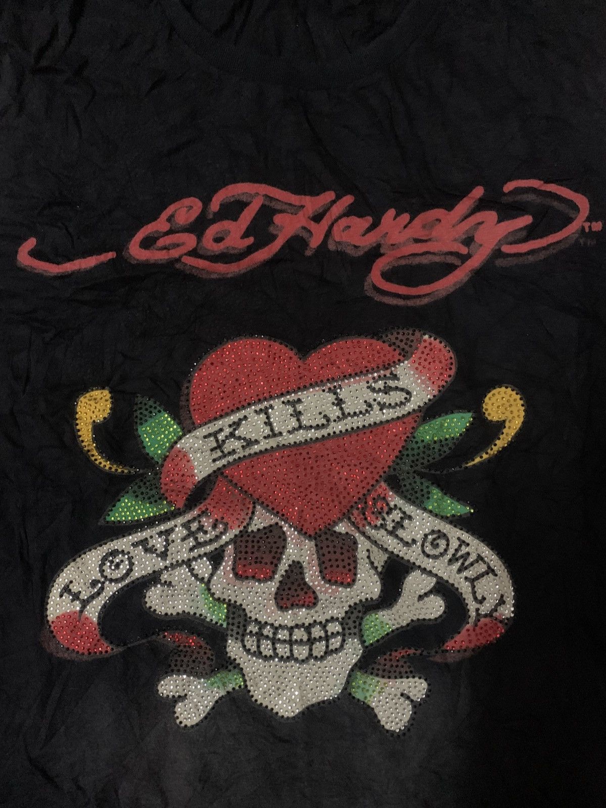 Designer Ed Hardy Skull Embroidery Logo Tee Size US M / EU 48-50 / 2 - 3 Thumbnail