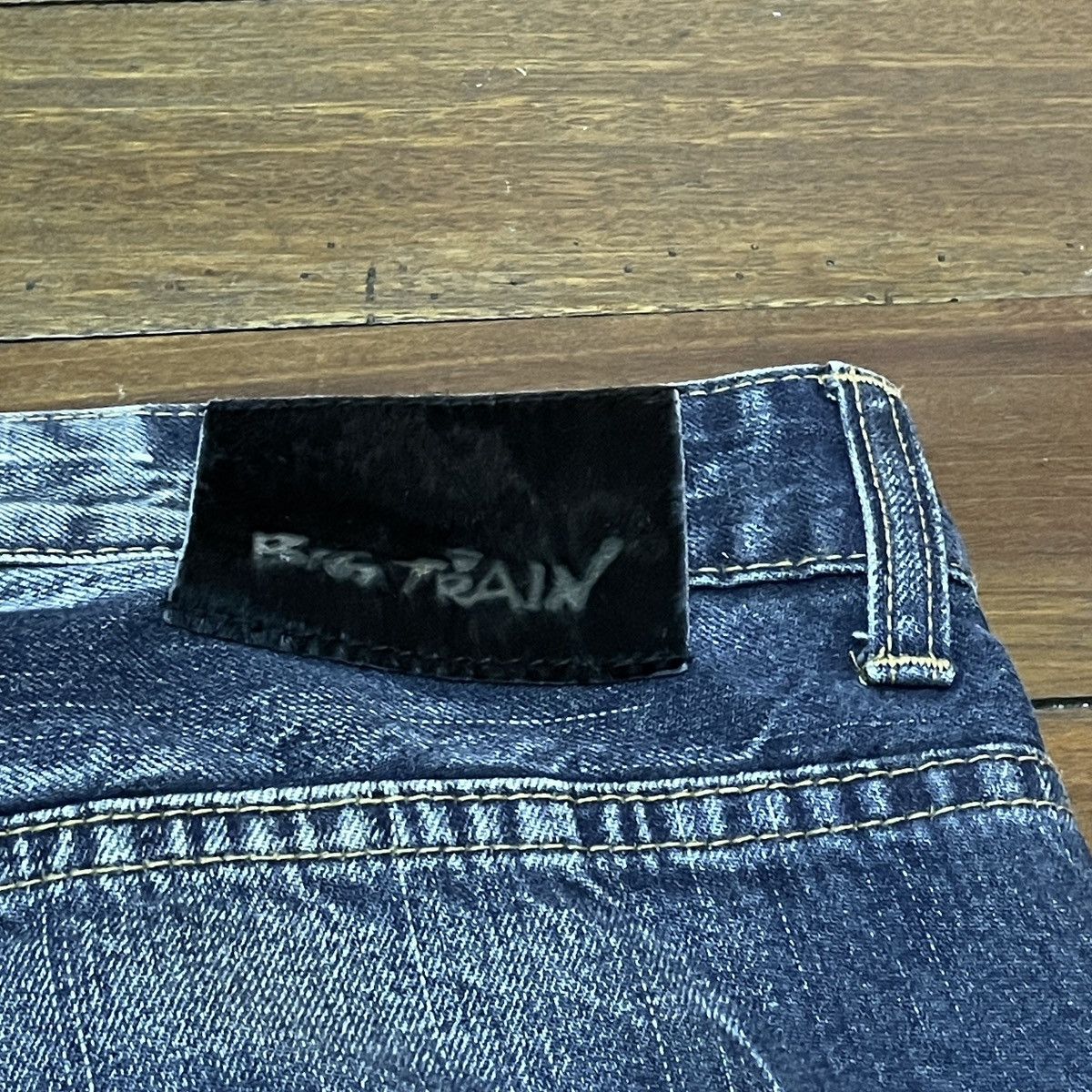 Japanese Brand Rare Design Vintage Brand Big Train Patchwork Jeans 1990s Size US 35 - 9 Thumbnail