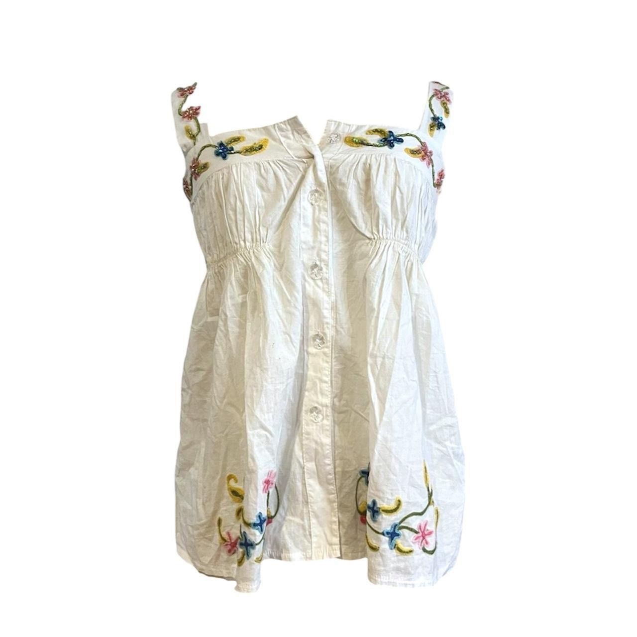 Other Vintage y2k coquette romantic sequins floral cami top Size XS / US 0-2 / IT 36-38 - 1 Thumbnail