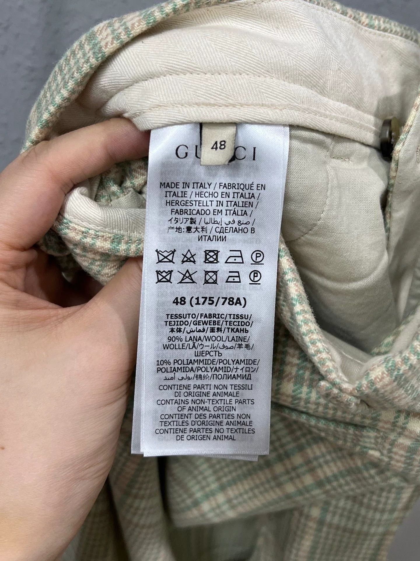 Gucci Gucci Green Wool Plaid Trousers Size US 32 / EU 48 - 5 Thumbnail
