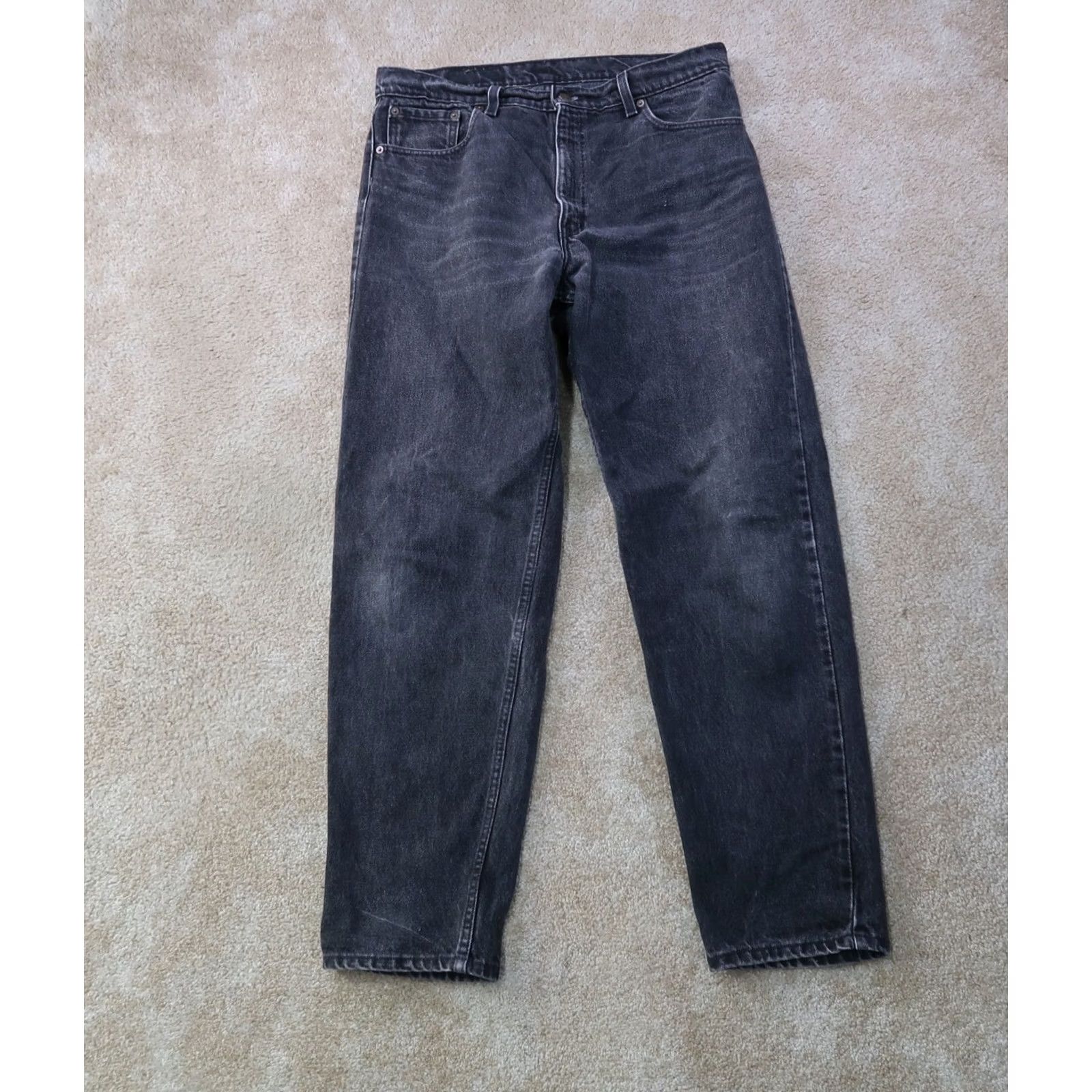 Levi's vintage Levi's 550 Jeans Men 36x32 Black Denim Relaxed Tapered 5-Pocket USA Denim Belt Loops Zipper Button Distressed Size US 36 / EU 52 - 2 Thumbnail