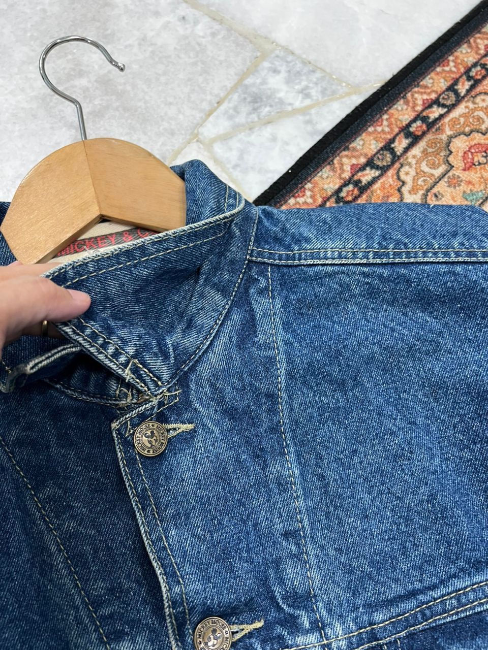 Mickey Mouse × Vintage Vintage 1990’s Mickey Mouse Denim Jacket Size US L / EU 52-54 / 3 - 9 Thumbnail