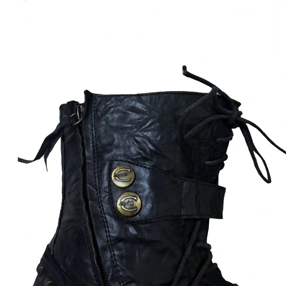 Roberto Cavalli 00s Just Cavalli Studded Buckle Wrinkled Boots Size US 10.5 / EU 43-44 - 7 Thumbnail