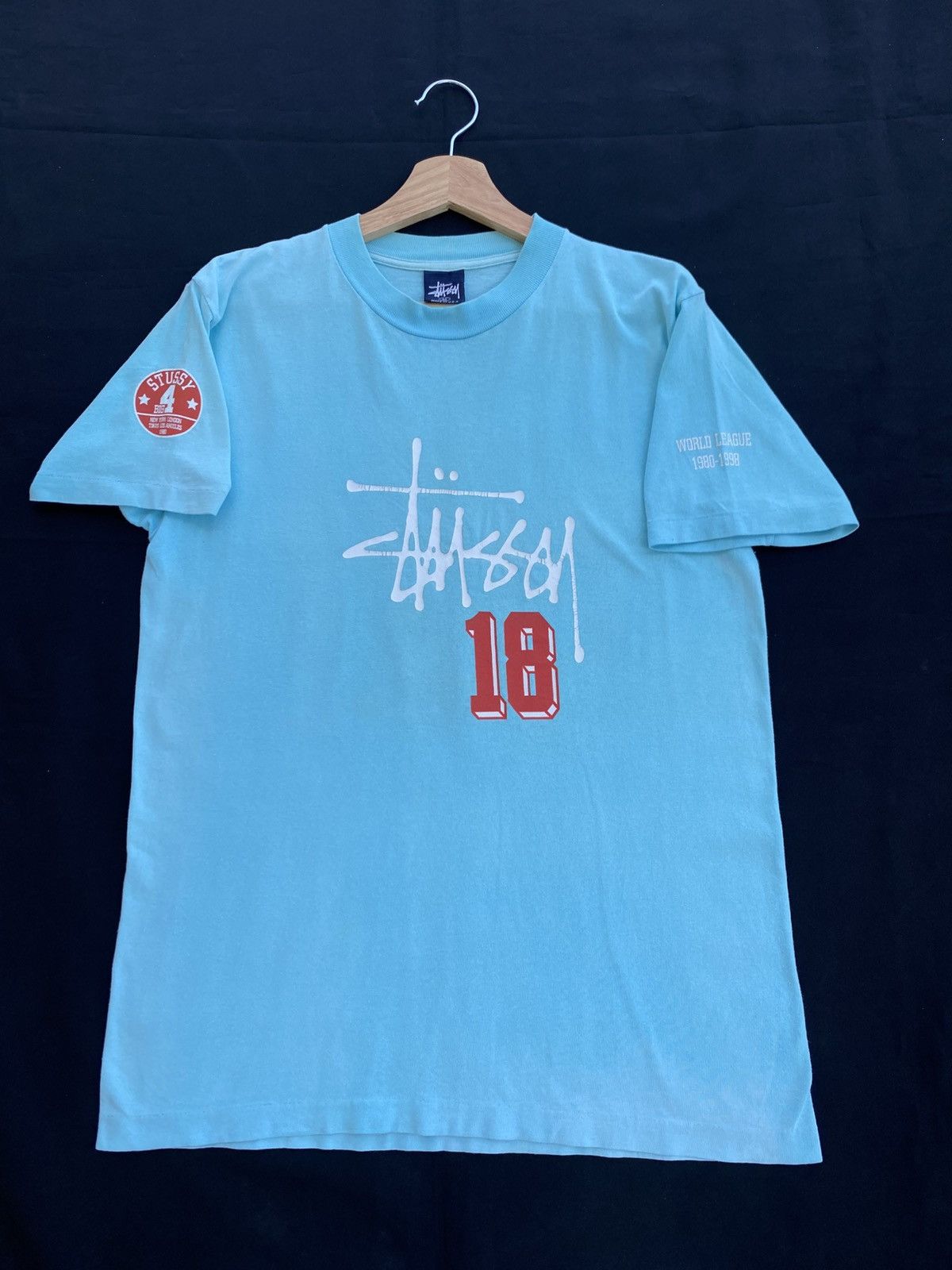 Stussy Rare Vintage 90s Stussy 18th Annivesary 1980-1998 Tshirt Size US M / EU 48-50 / 2 - 2 Thumbnail