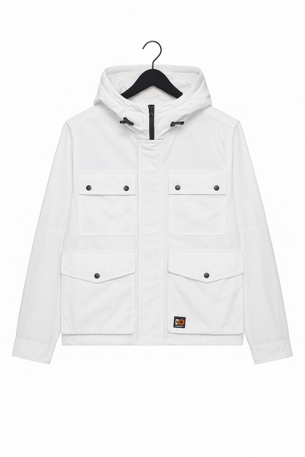 Vintage Able Jeans White Utility Hooded Jacket Streetwear – Size L Size US M / EU 48-50 / 2 - 1 Thumbnail
