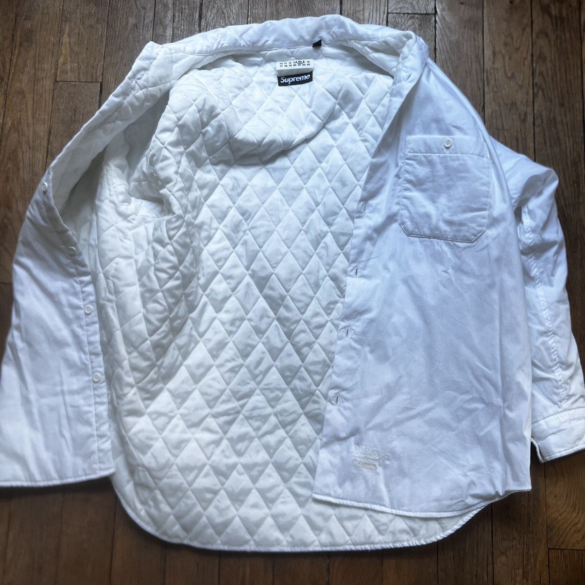 Maison Margiela × Supreme Supreme MM6 Maison Margiela Padded Shirt White L Size US L / EU 52-54 / 3 - 4 Thumbnail