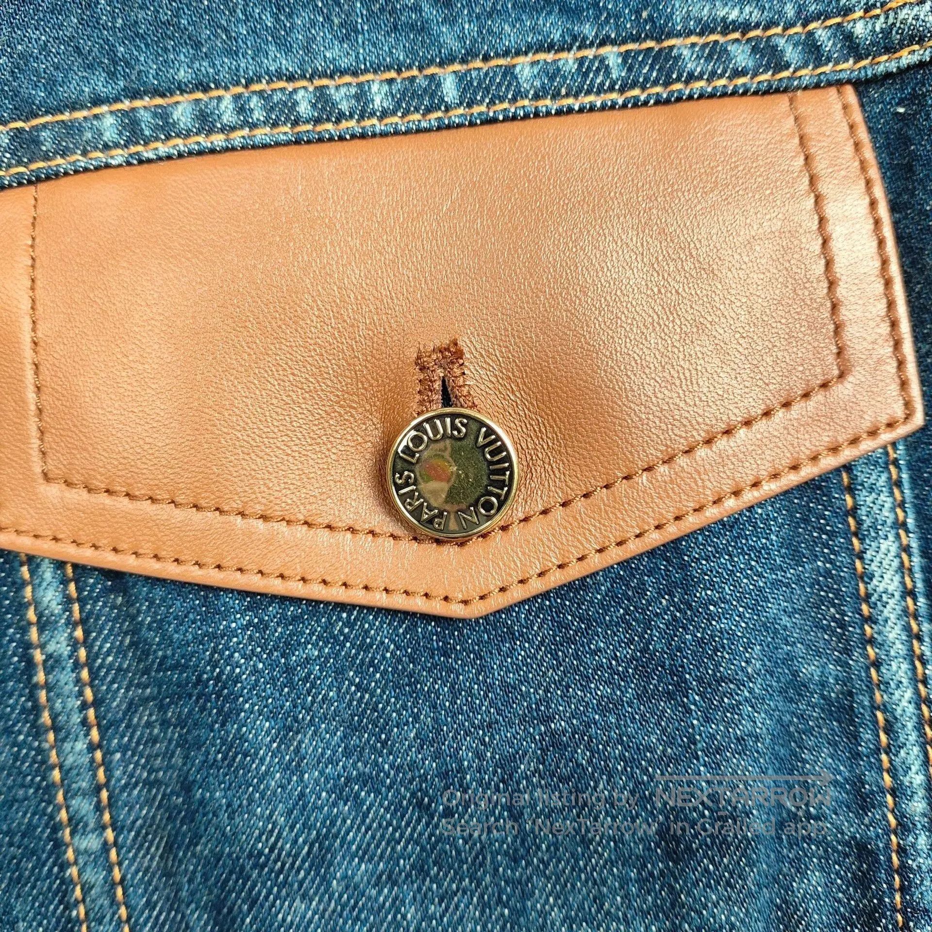 Louis Vuitton Louis Vuitton Denim Mixed Leather Jacket. Size US S / EU 44-46 / 1 - 3 Thumbnail