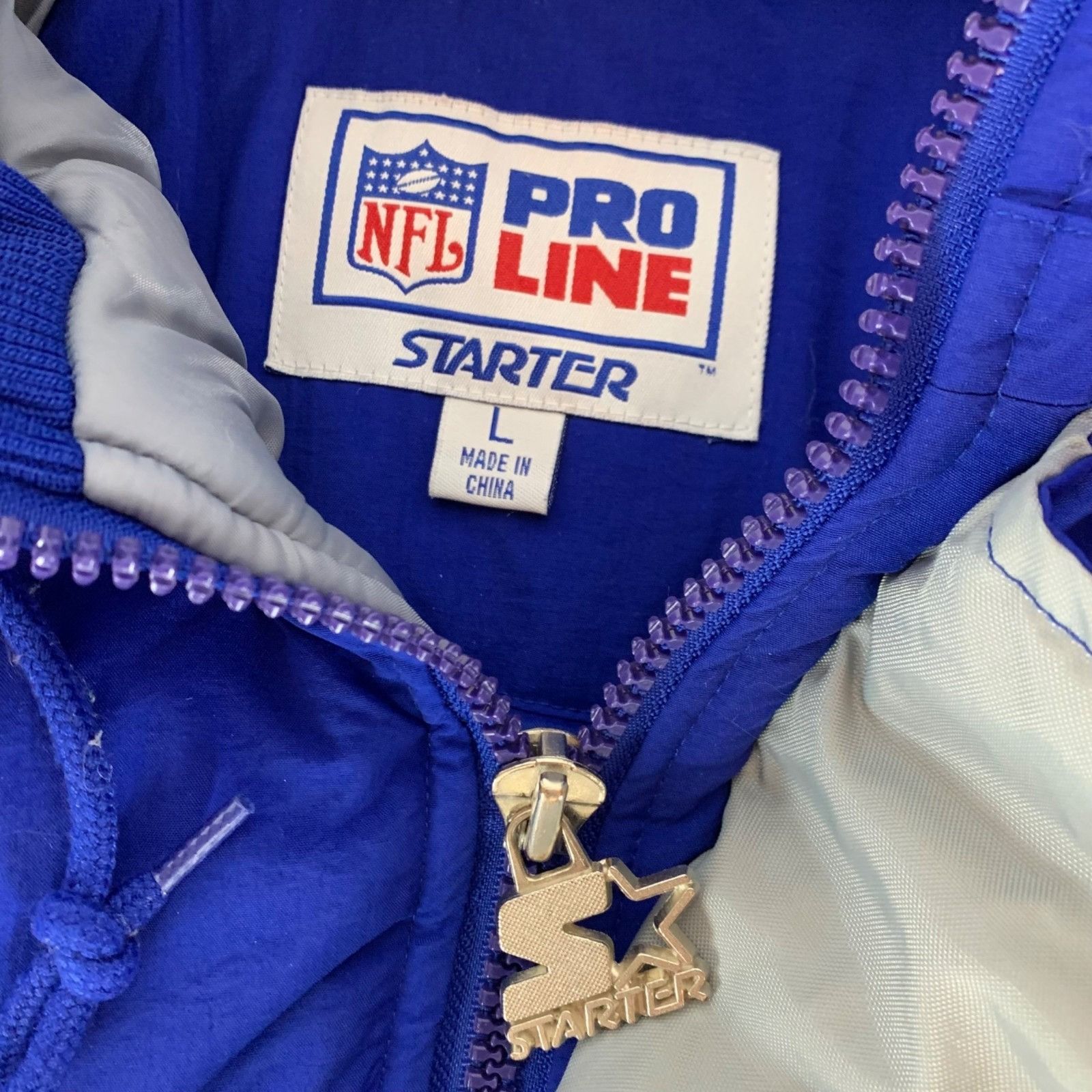 Starter Indianapolis Colts NFL Vintage Blue Starter Hooded Jacket Size US L / EU 52-54 / 3 - 5 Thumbnail