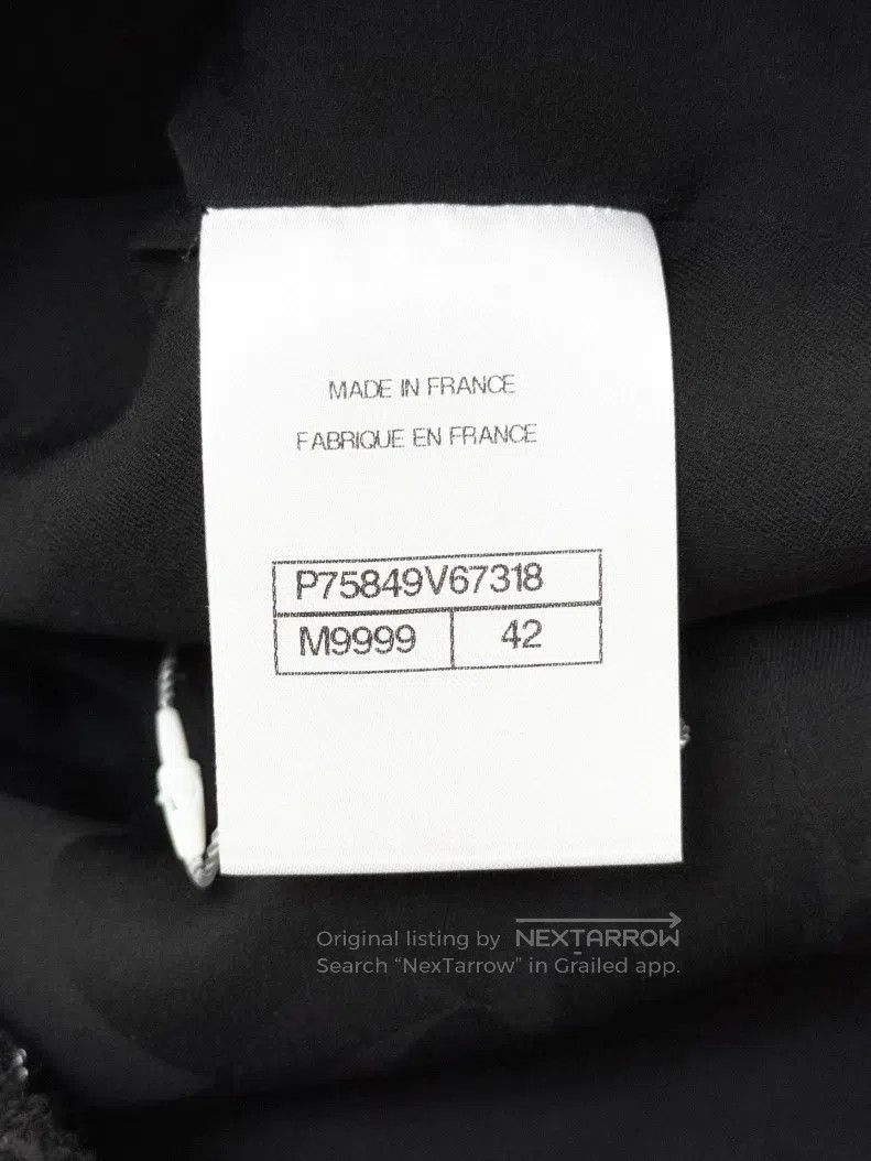 Chanel Chanel White thin shiny plaid flower buckle long-sleeved l Size M / US 6-8 / IT 42-44 - 6 Thumbnail