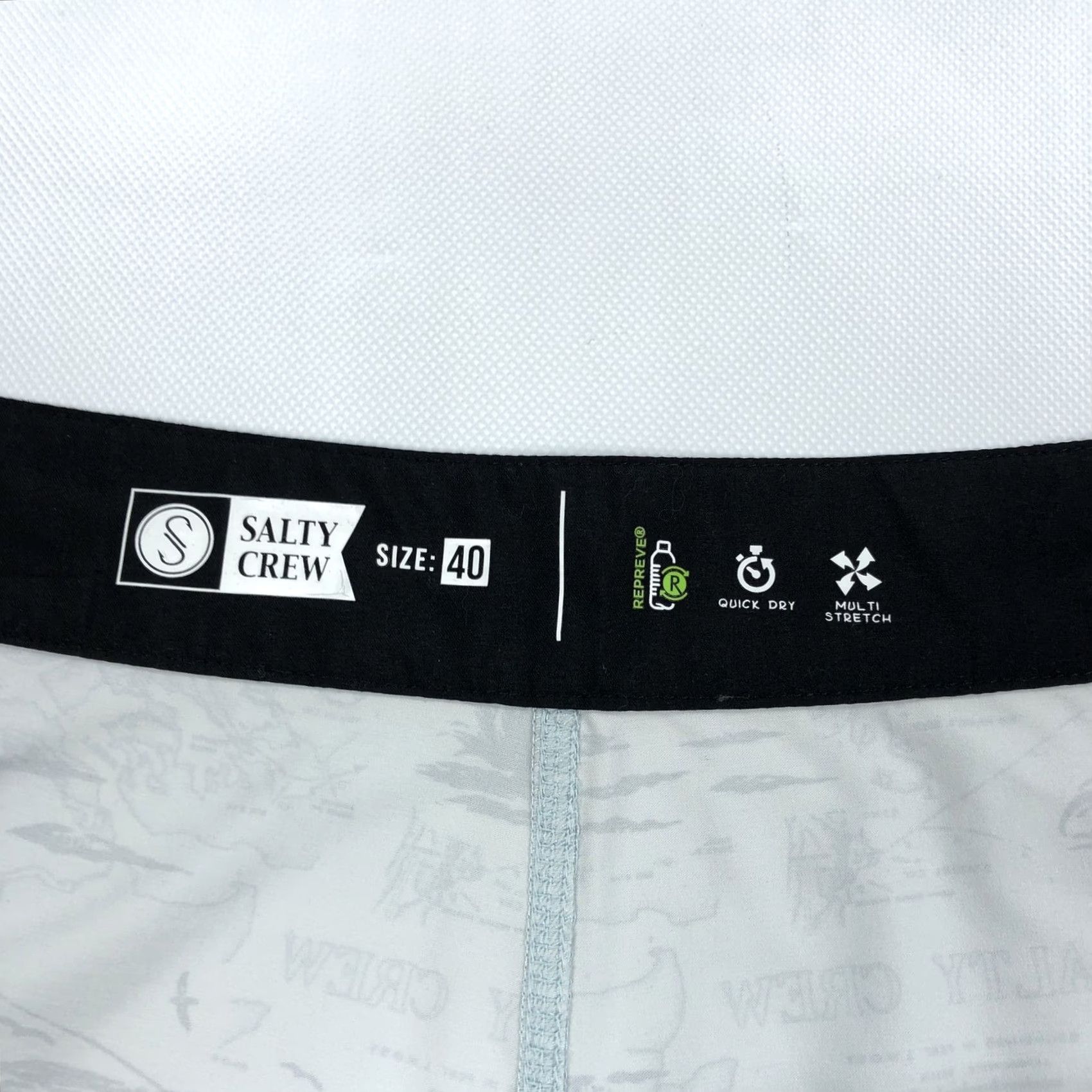 Vintage Salty Crew Board Shorts Men's 40 Blue Teal Map Print Quick Dry Surfing Beach Boating Size US 40 / EU 56 - 4 Thumbnail