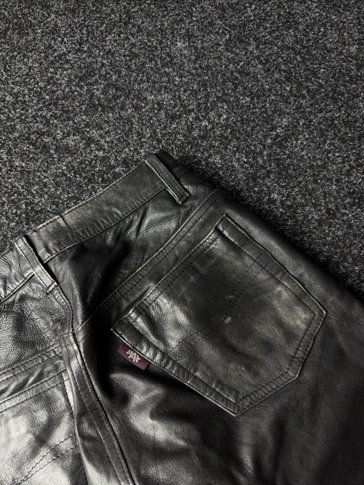 Leather Y2K Vintage Leather Pants Opium Style Alt Biker USA Rare Size US 28 / EU 44 - 22 Thumbnail