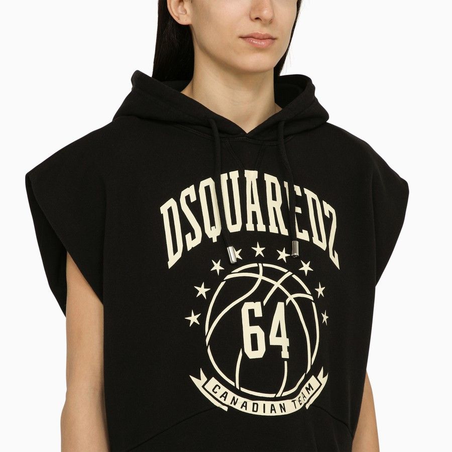Dsquared2 o1d2blof0824 Cotton Logo Sweatshirt in Black Size M / US 6-8 / IT 42-44 - 4 Thumbnail