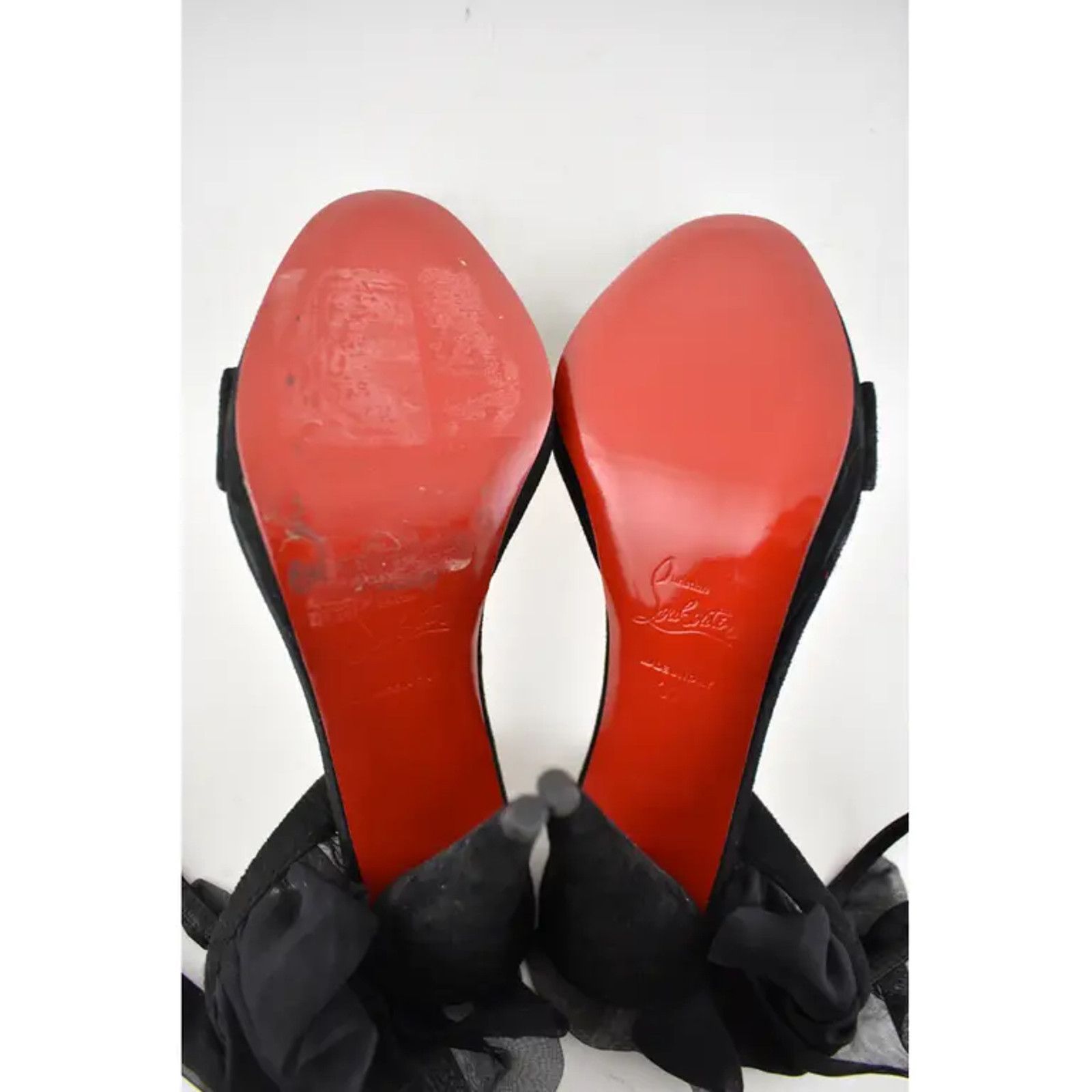 Christian Louboutin Jacqueline De 120 Black Suede Ankle Strap Cone Heel Pump 37 Size US 7 / IT 37 - 12 Thumbnail