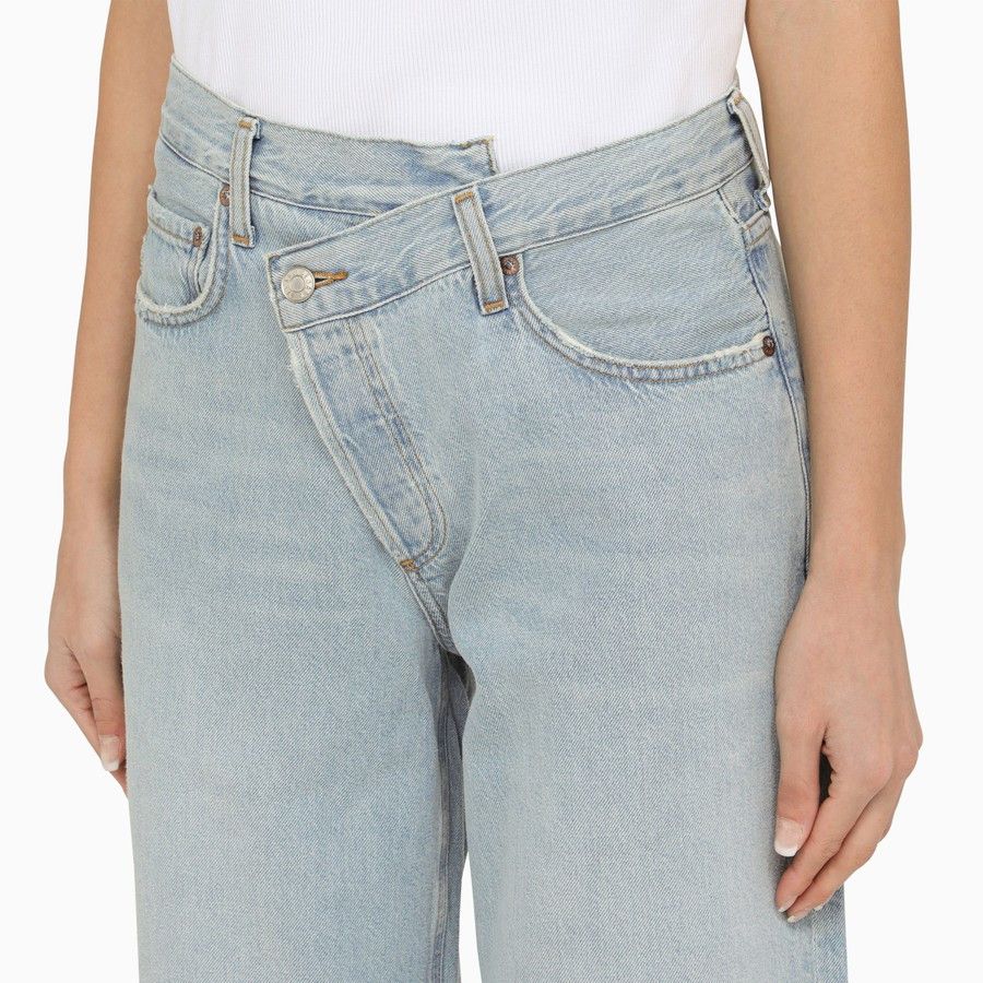 Agolde o1d2blof0724 Destructed Denim Jeans in Light Blue Size 29" - 5 Thumbnail