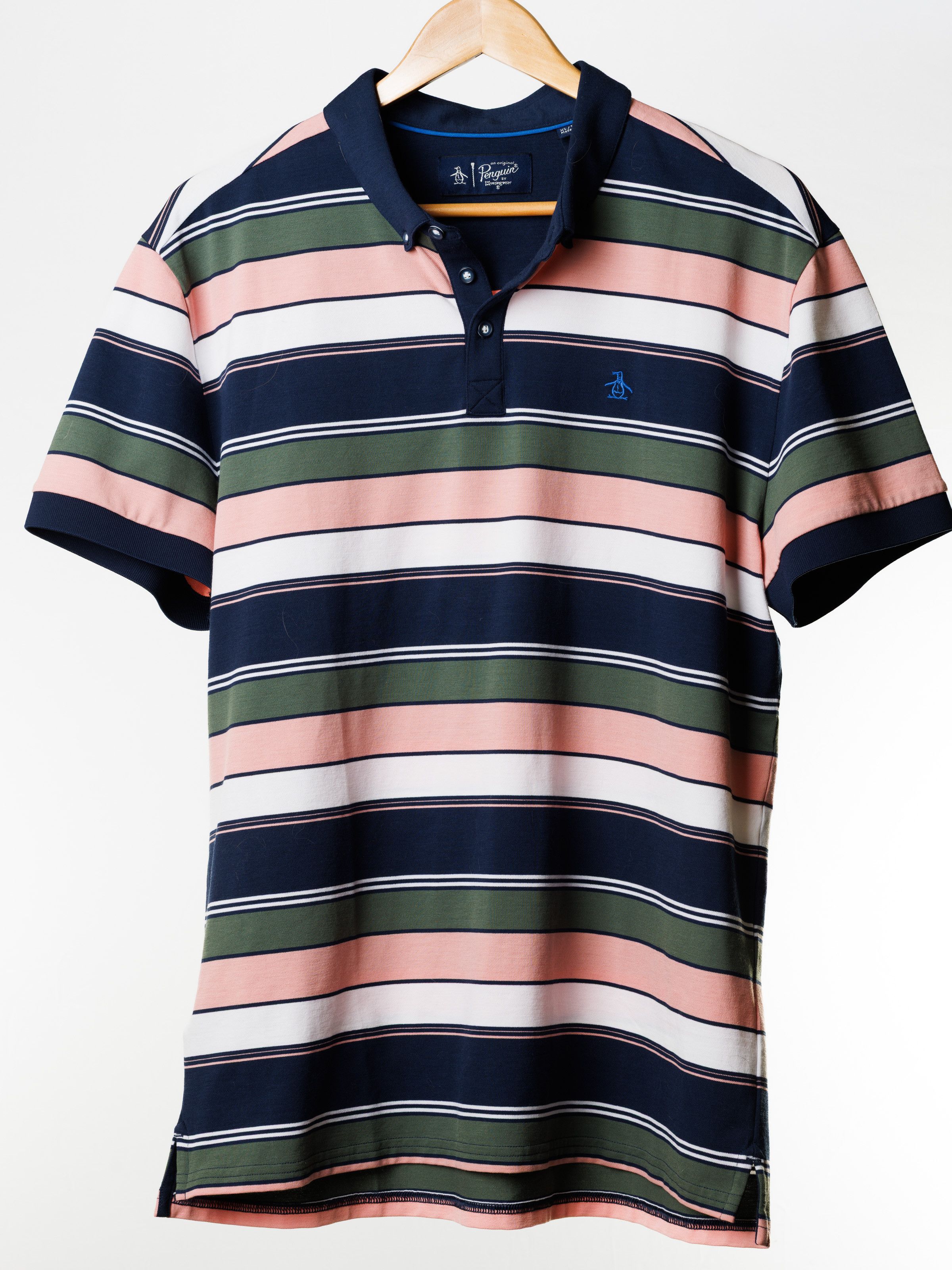 Original Penguin Original Penguin by Munsingwear Striped Polo Shirt XL Size US XL / EU 56 / 4 - 1 Thumbnail
