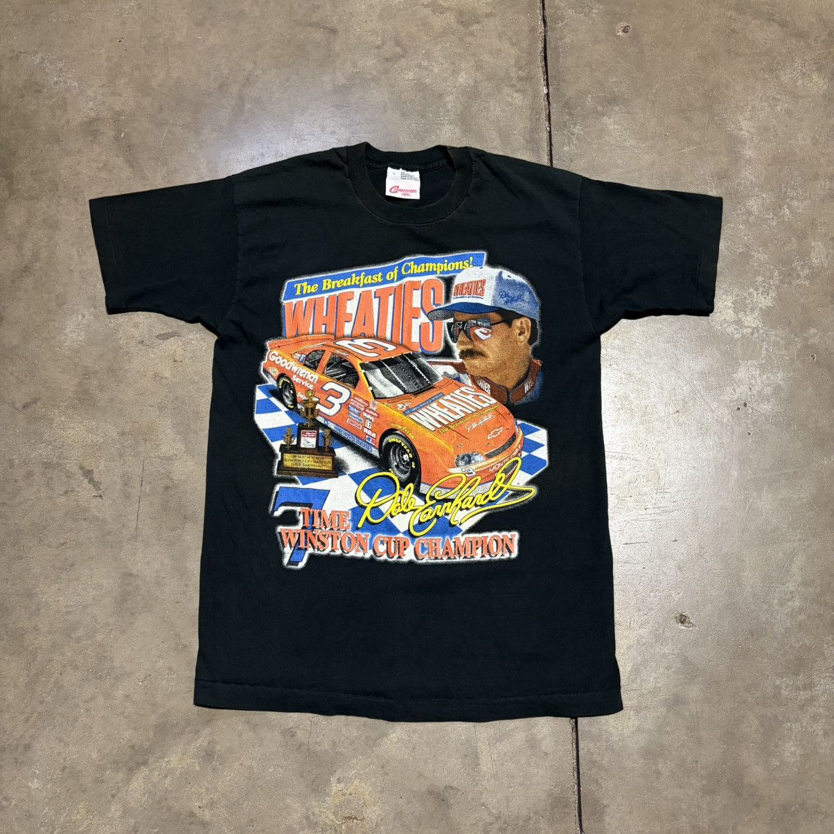 NASCAR Vintage Dale Earnhardt NASCAR T shirt Wheaties Racing 90s Size US L / EU 52-54 / 3 - 1 Thumbnail