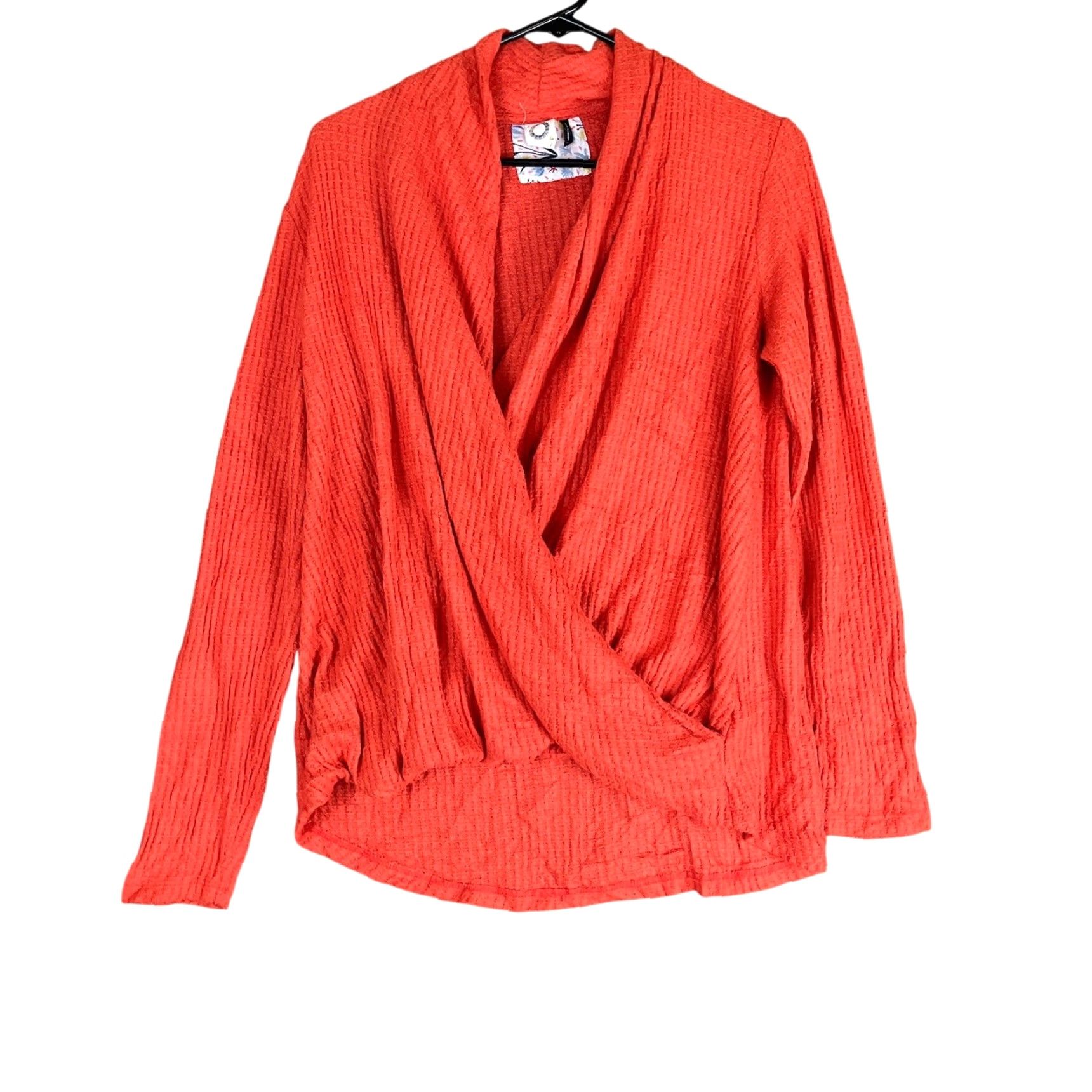 Anthropologie Anthropologie Sweater Akemi Kin Orange Woodruff Wrap Stretch M Woman Size M / US 6-8 / IT 42-44 - 2 Thumbnail