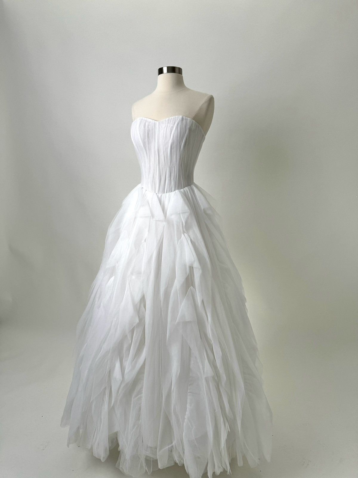 Other Preloved US 4 Anna Augusta White Maxi Evening Dress Size S / US 4 / IT 40 - 2 Thumbnail