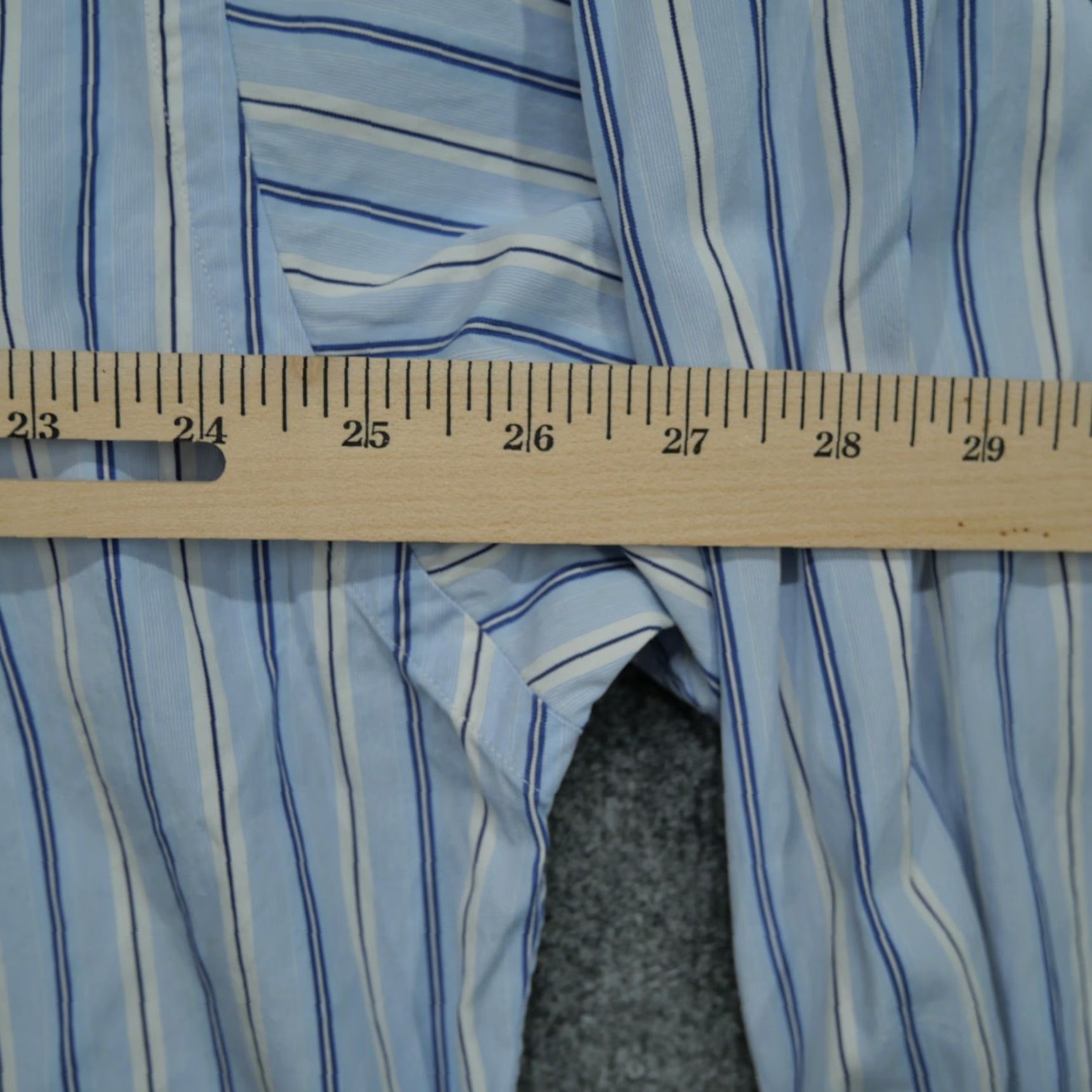 Polo Ralph Lauren Ralph Lauren Shirt Mens 17 32 33 Blue White Striped Button Down Knit Cotton Logo Classic Preppy Casual Size US XS / EU 42 / 0 - 7 Thumbnail