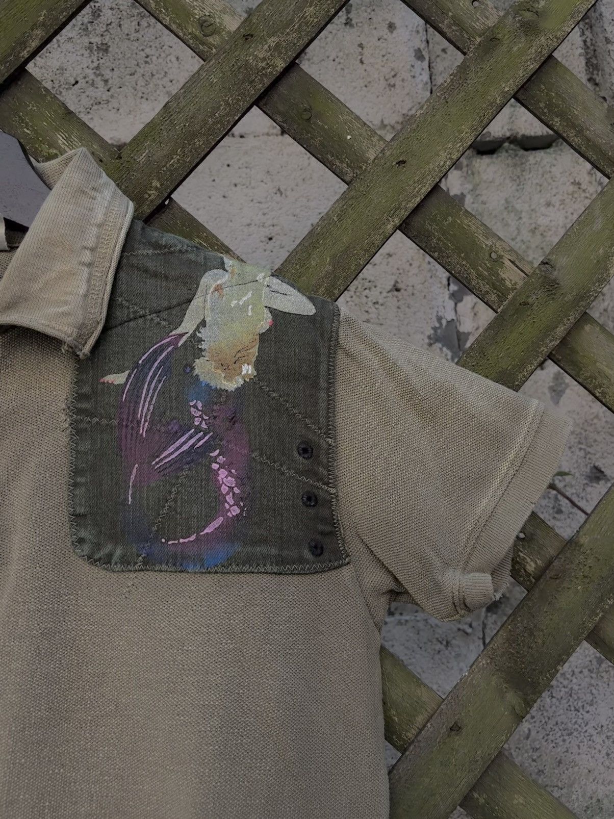 Kapital Kapital Mermaid Painting Patchwork Polo Shirt Size US S / EU 44-46 / 1 - 5 Thumbnail