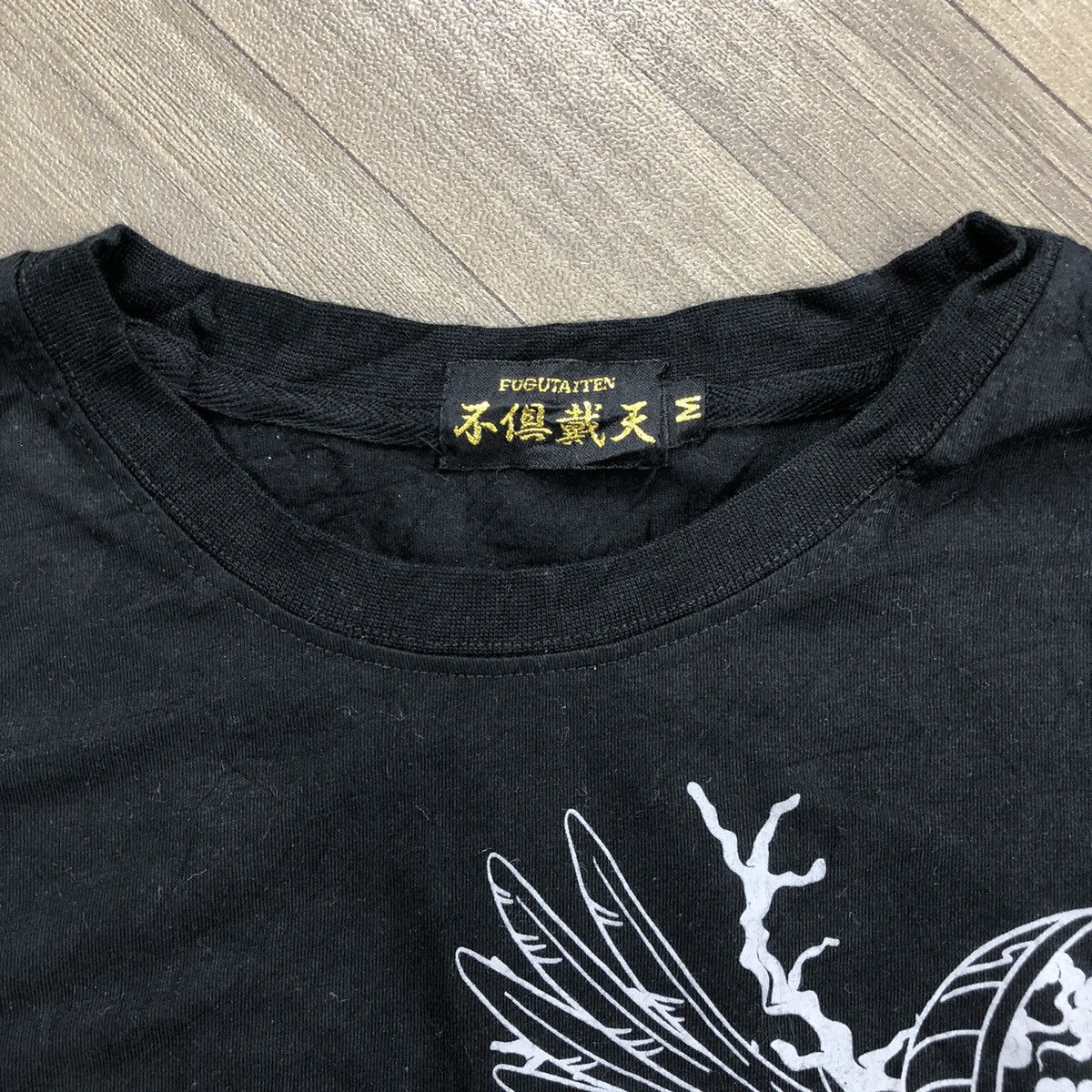 Japanese Brand 2000s Fugutatien Karakuri Tamashii Embrodiered Japanese Tee Size US M / EU 48-50 / 2 - 8 Thumbnail
